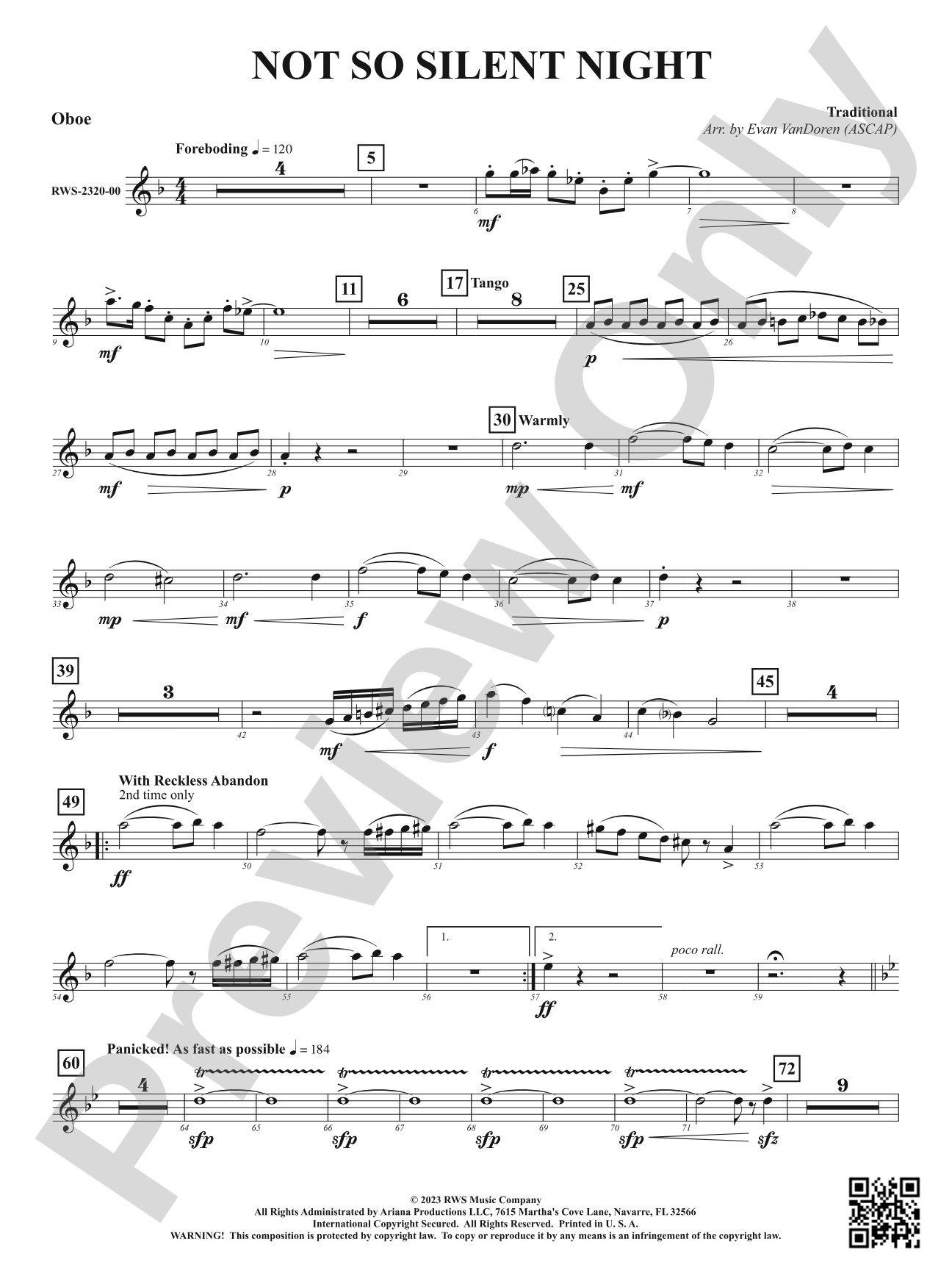 Not So Silent Night: Oboe