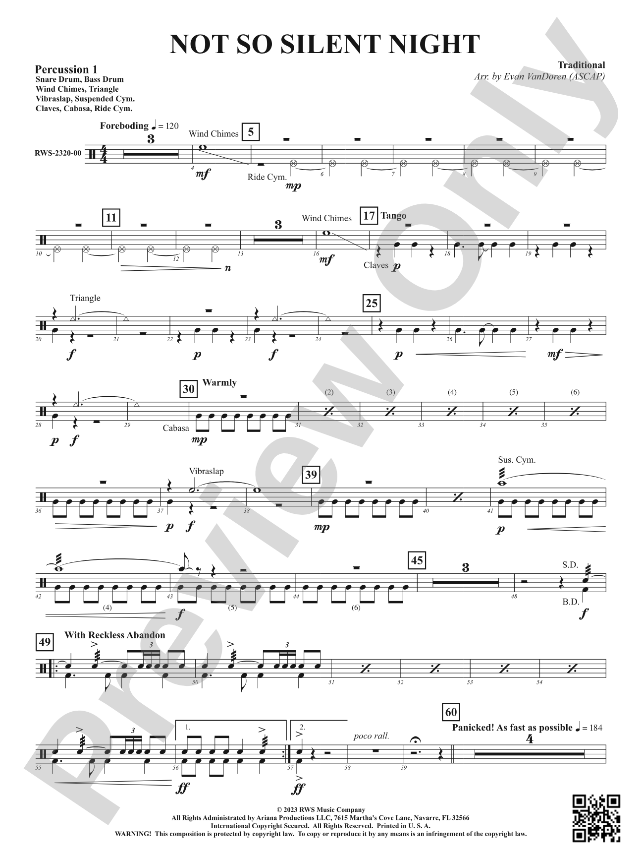 Not So Silent Night: 1st Percussion