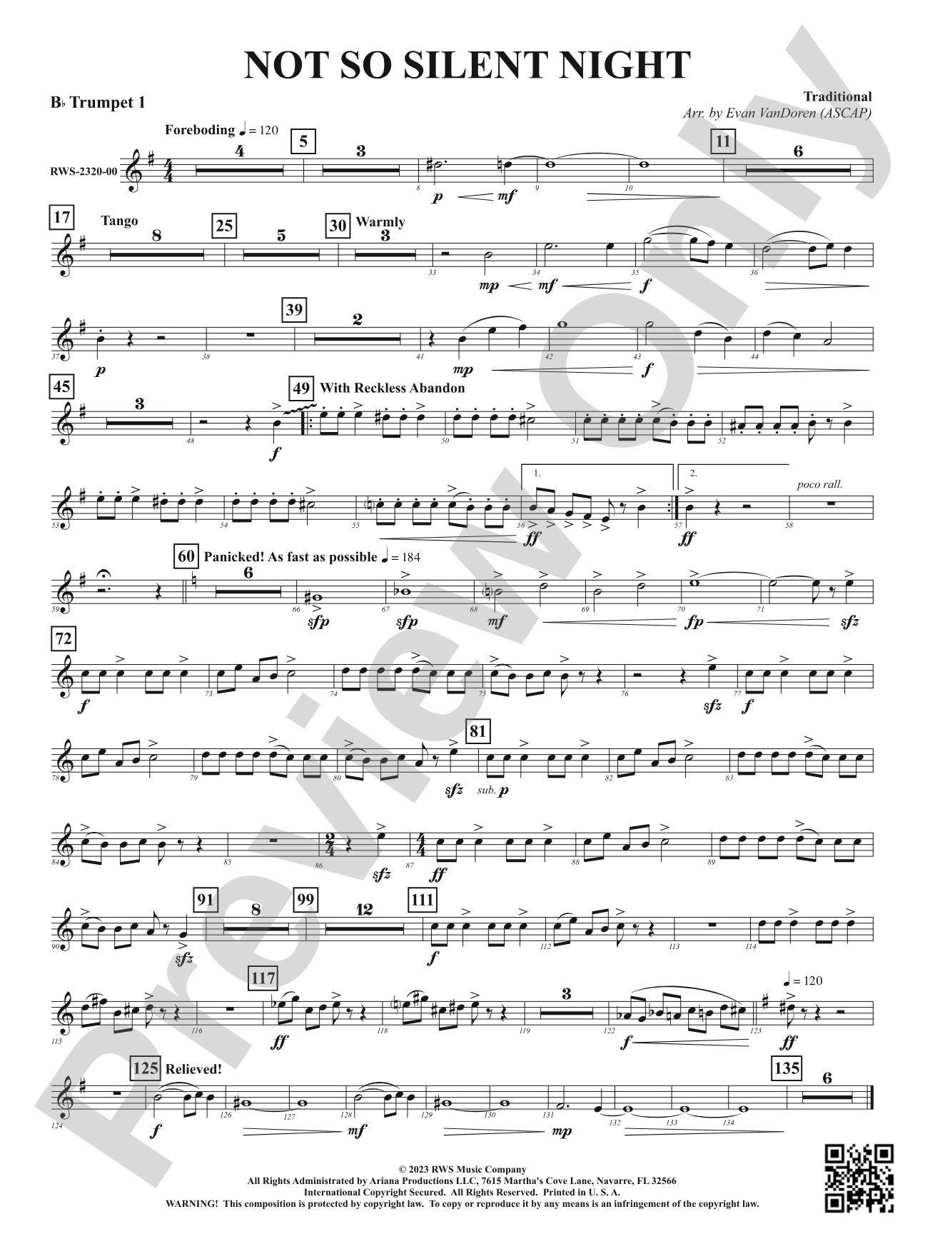 Not So Silent Night: 1st B-flat Trumpet