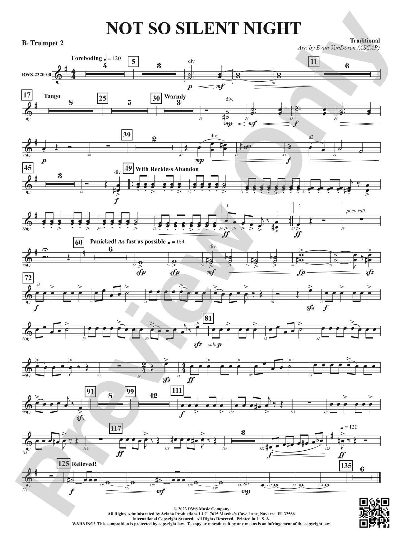 Not So Silent Night: 2nd B-flat Trumpet
