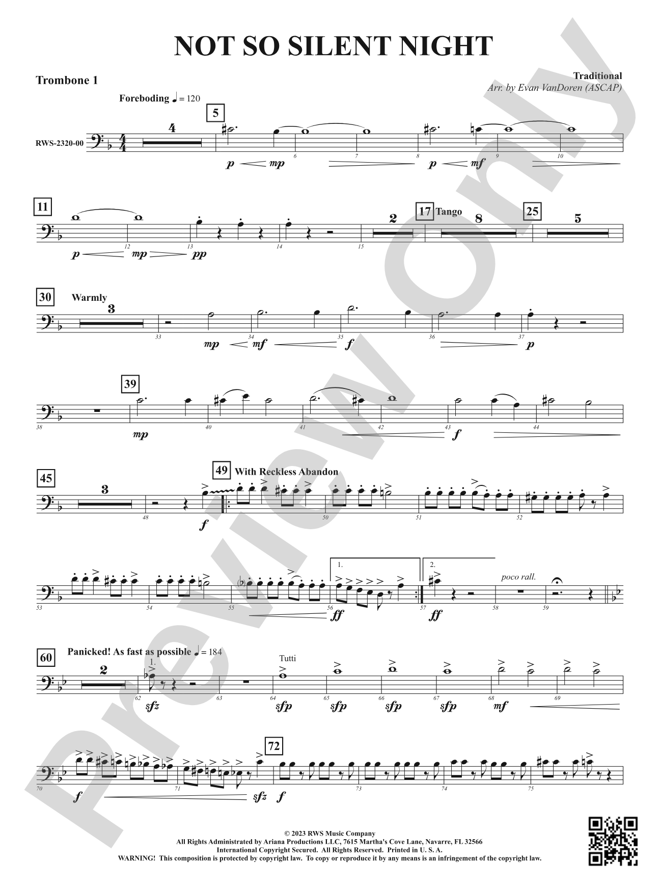 Not So Silent Night: 1st Trombone