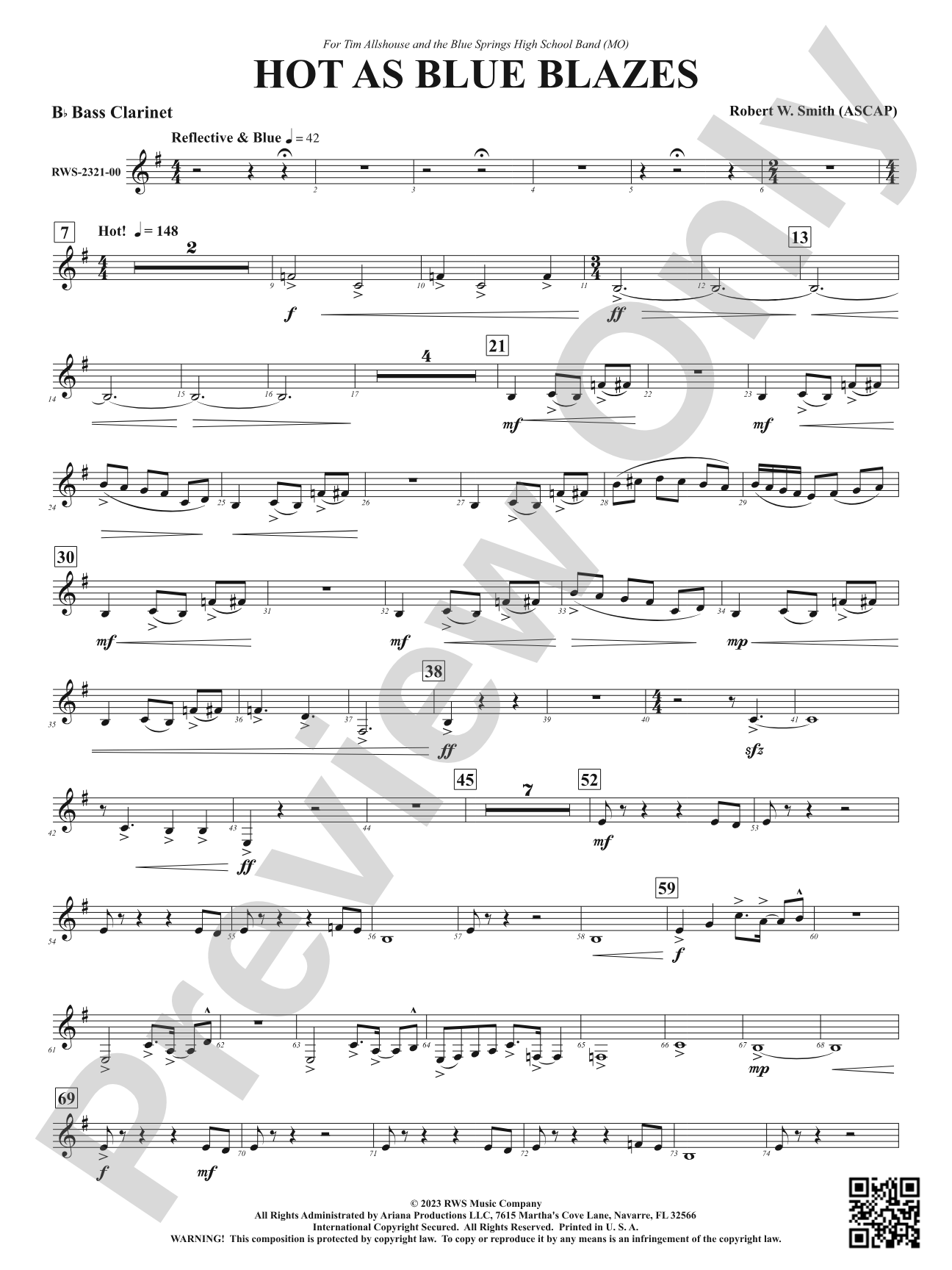 Hot As Blue Blazes: B-flat Bass Clarinet