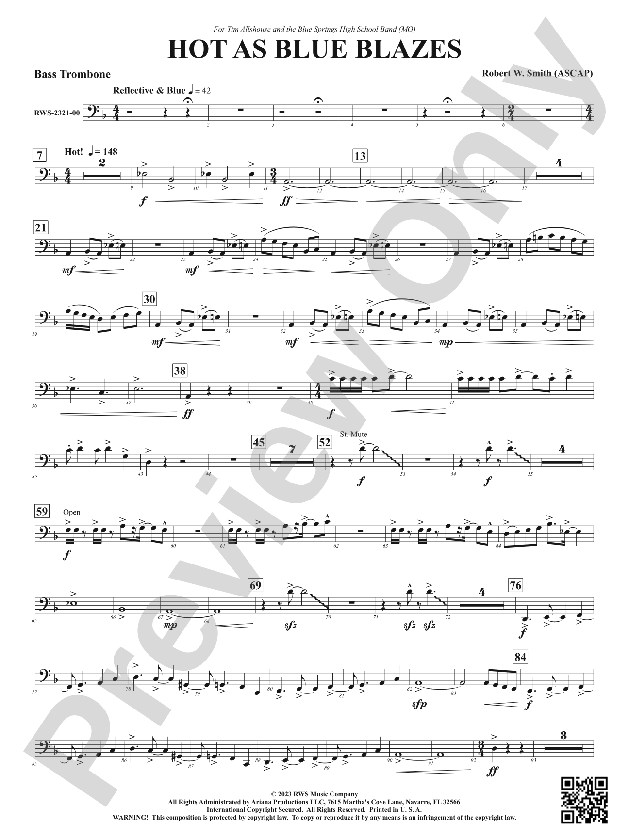 Hot As Blue Blazes: Bass Trombone