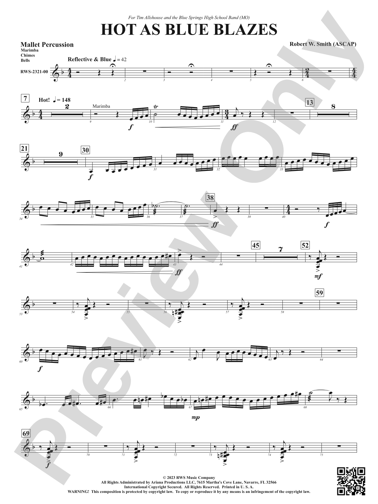 Hot As Blue Blazes: 1st Mallet Percussion
