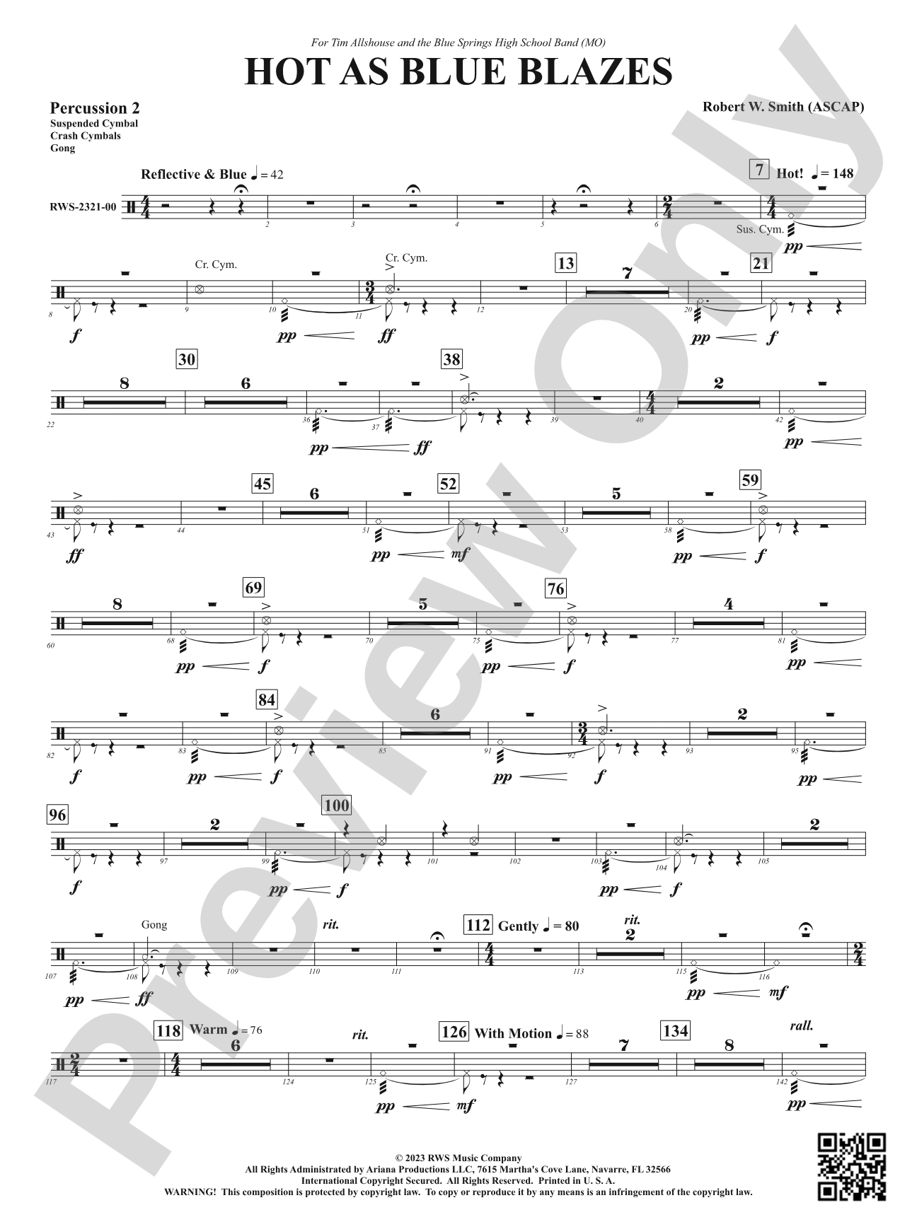 Hot As Blue Blazes: 2nd Percussion