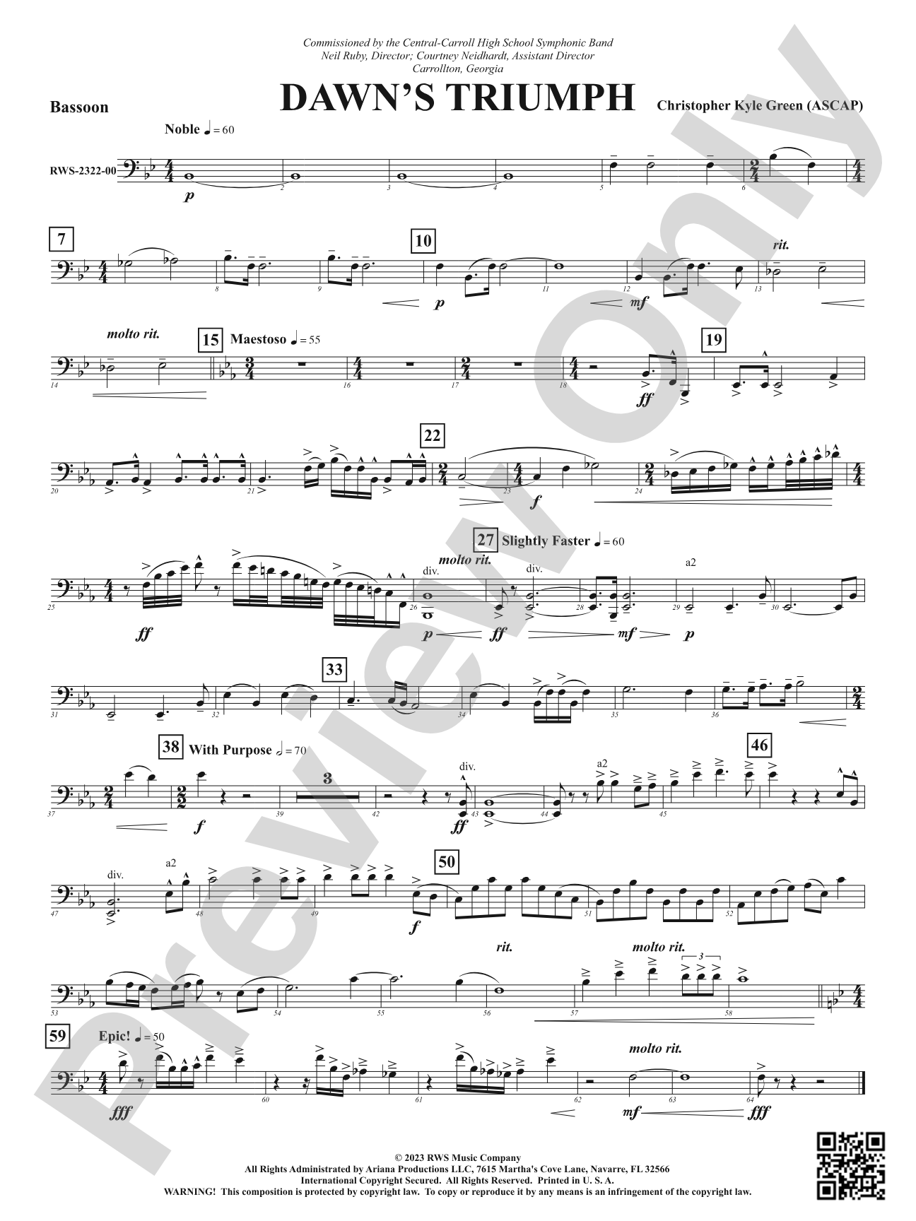 Dawn's Triumph: Bassoon
