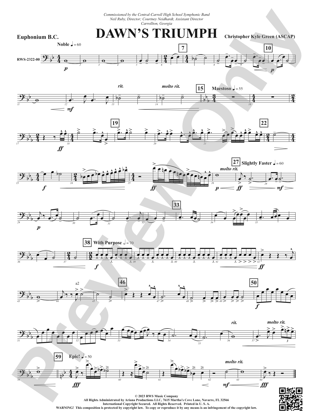 Dawn's Triumph: Baritone B.C.