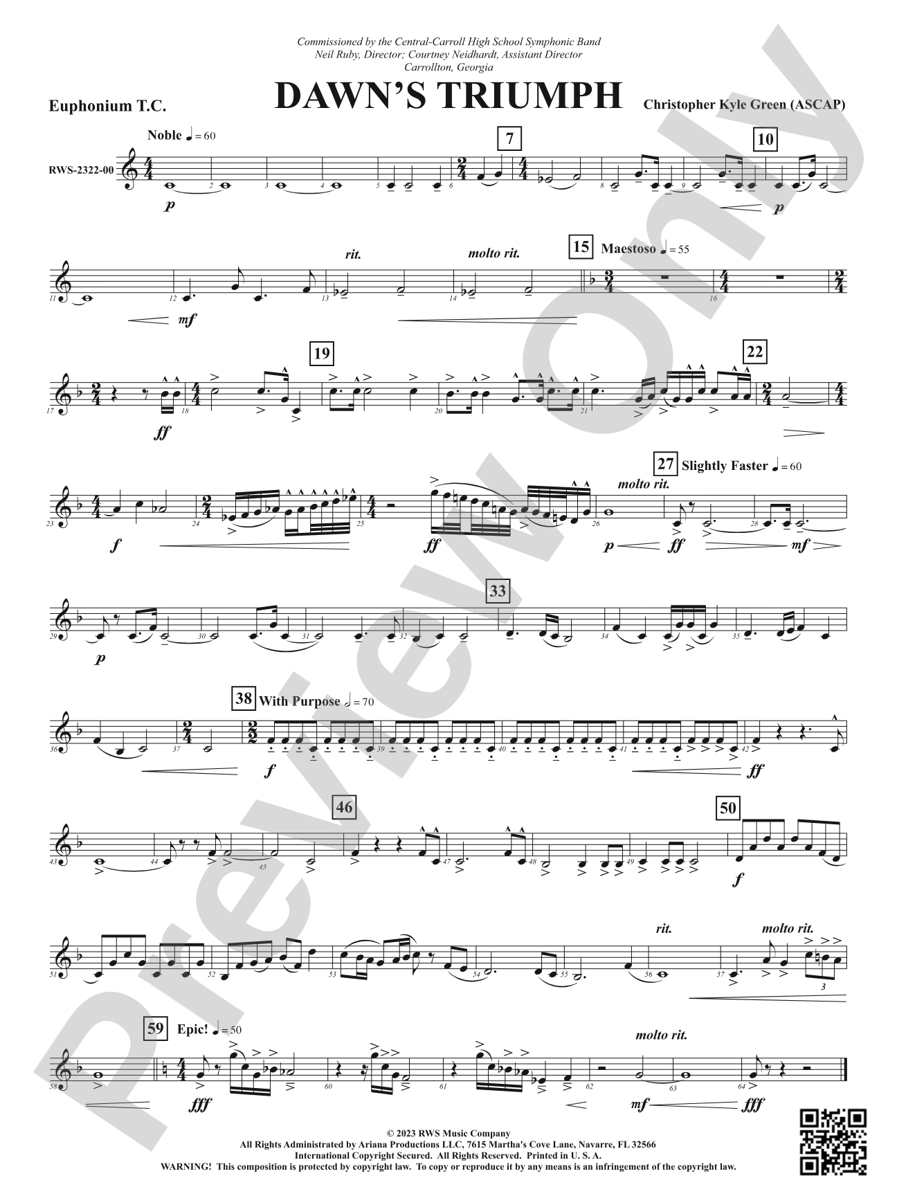 Dawn's Triumph: Baritone T.C.