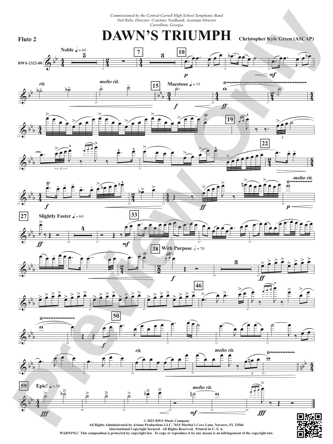 Dawn's Triumph: 2nd Flute