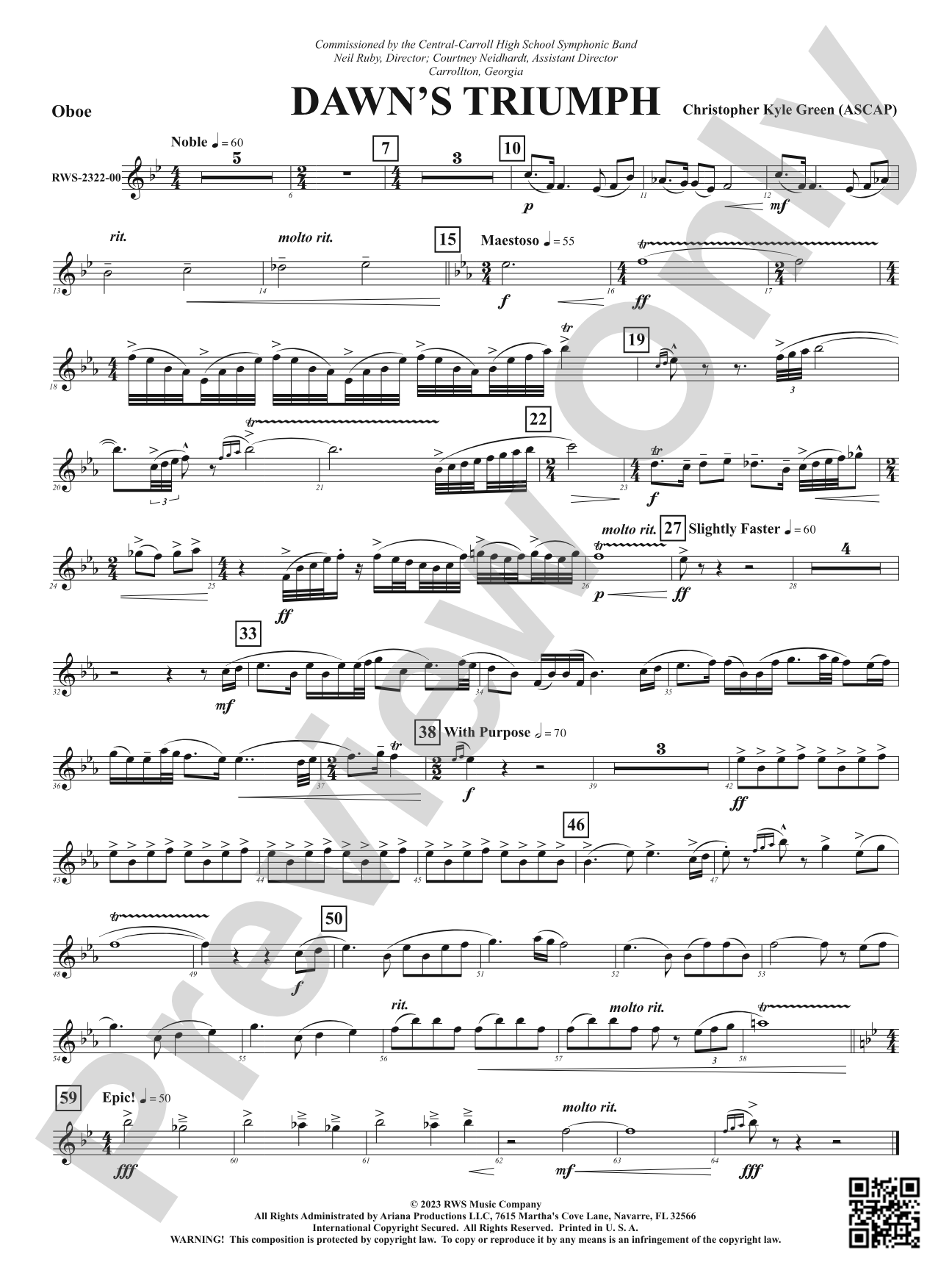 Dawn's Triumph: Oboe
