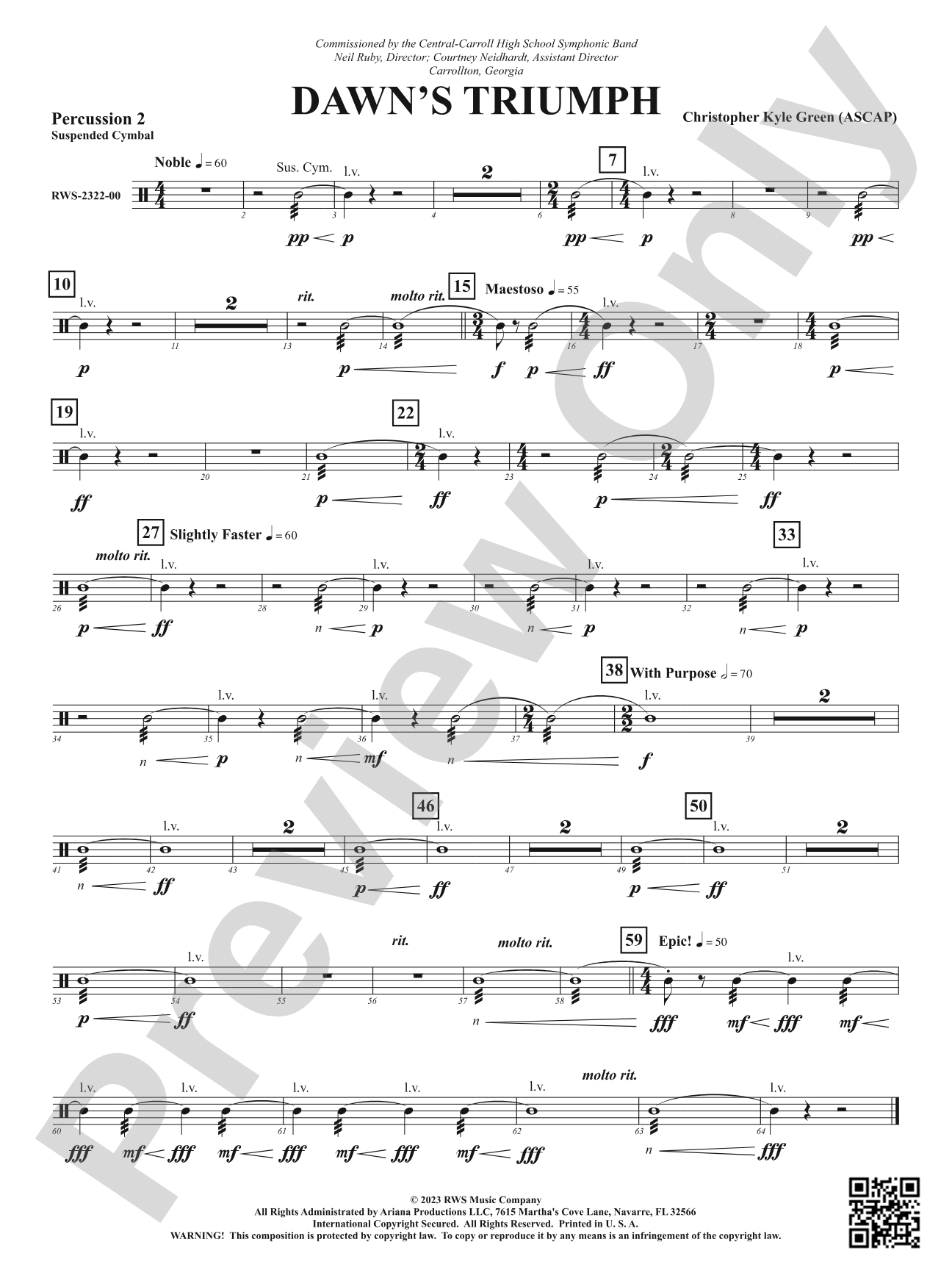Dawn's Triumph: 2nd Percussion