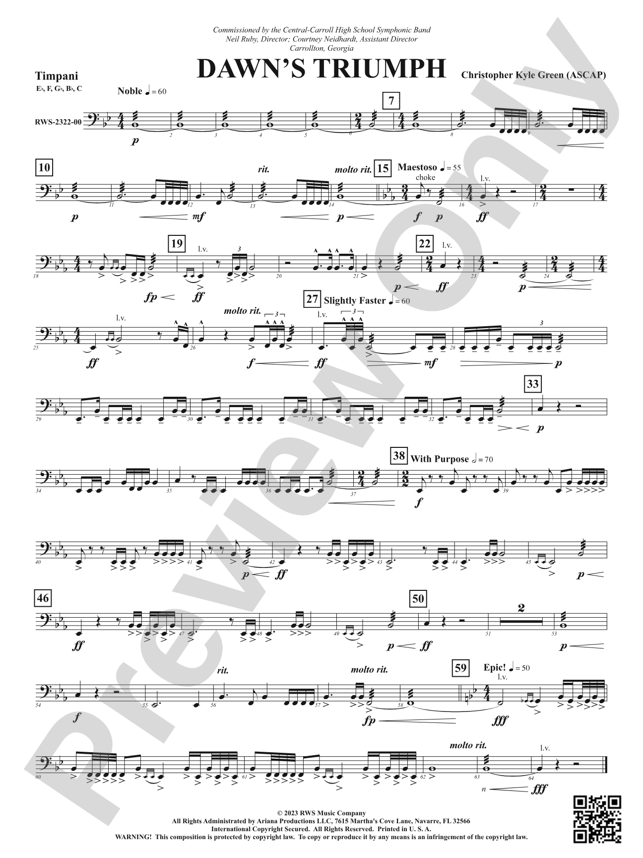 Dawn's Triumph: Timpani