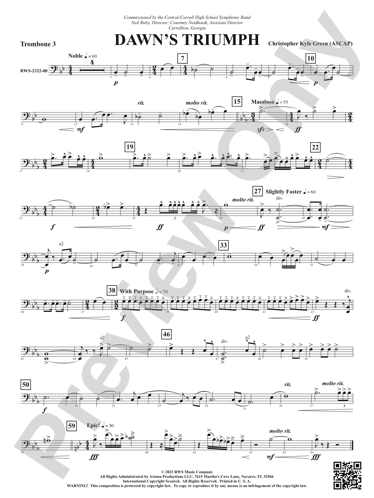 Dawn's Triumph: 3rd Trombone