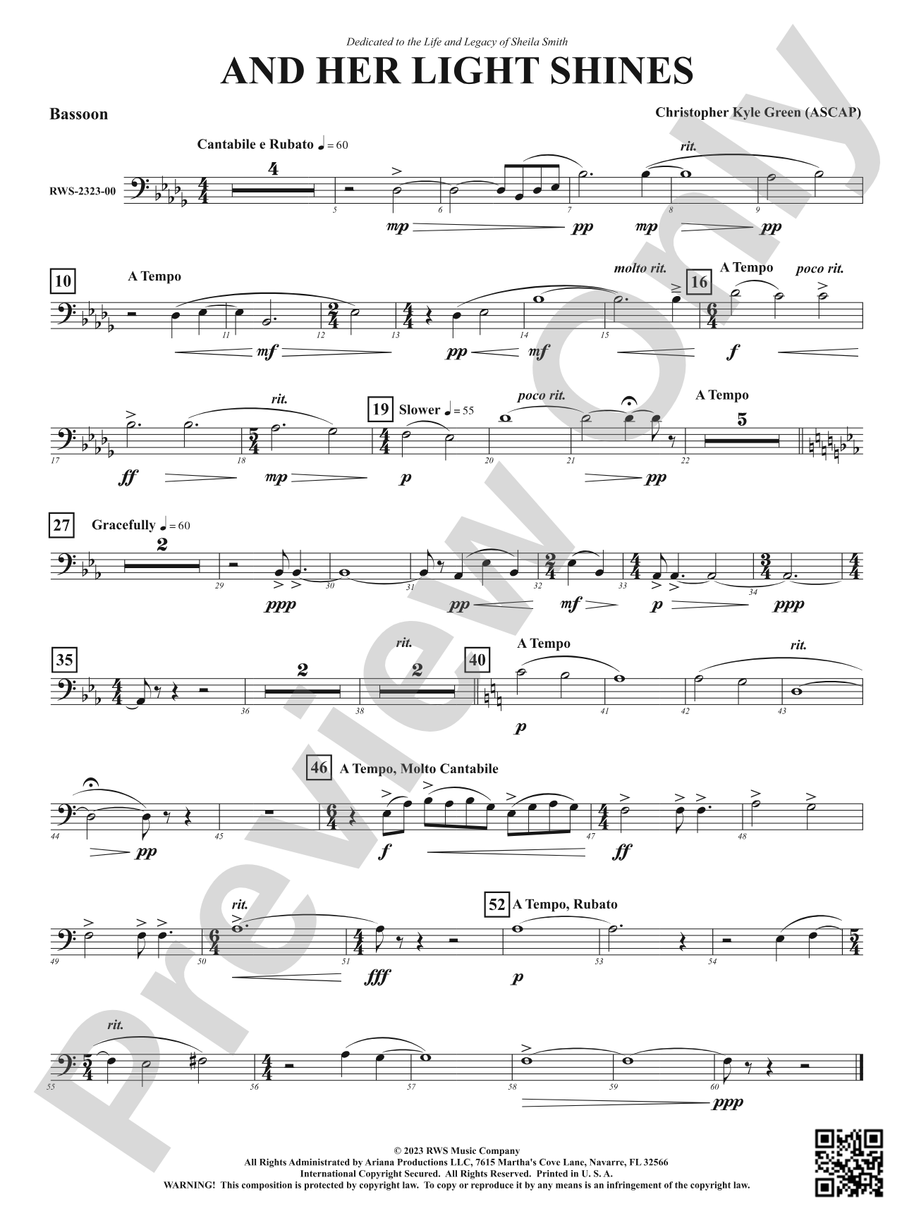 And Her Light Shines: Bassoon