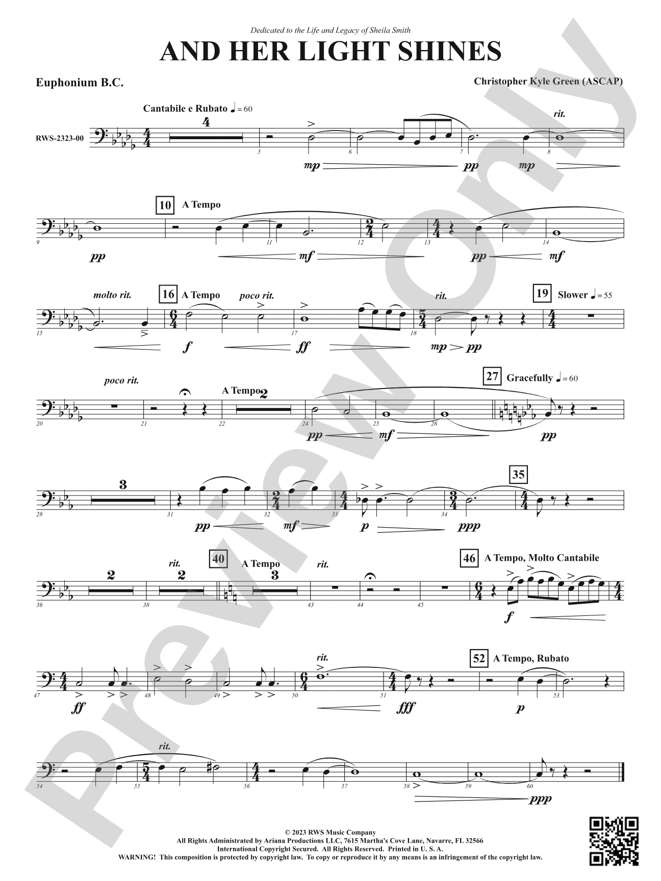 And Her Light Shines: Baritone B.C.