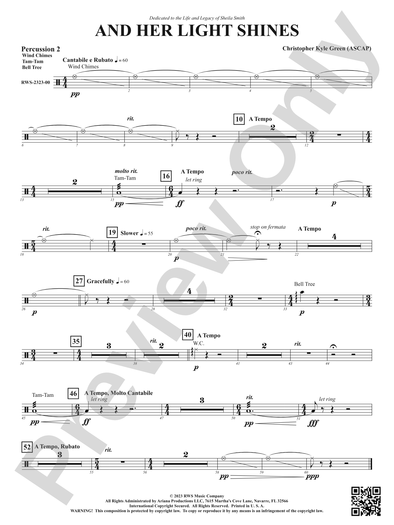 And Her Light Shines: 2nd Percussion