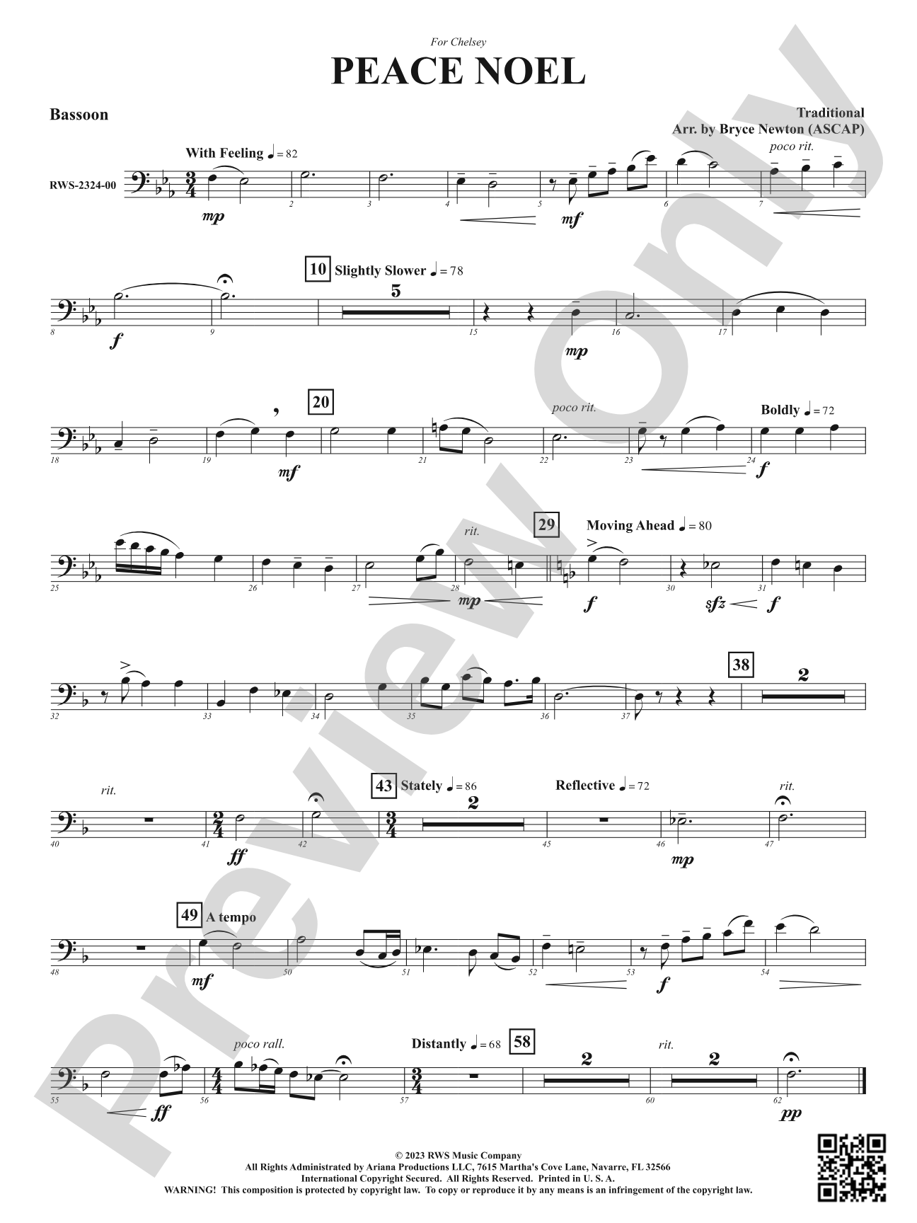 Peace Noel: Bassoon