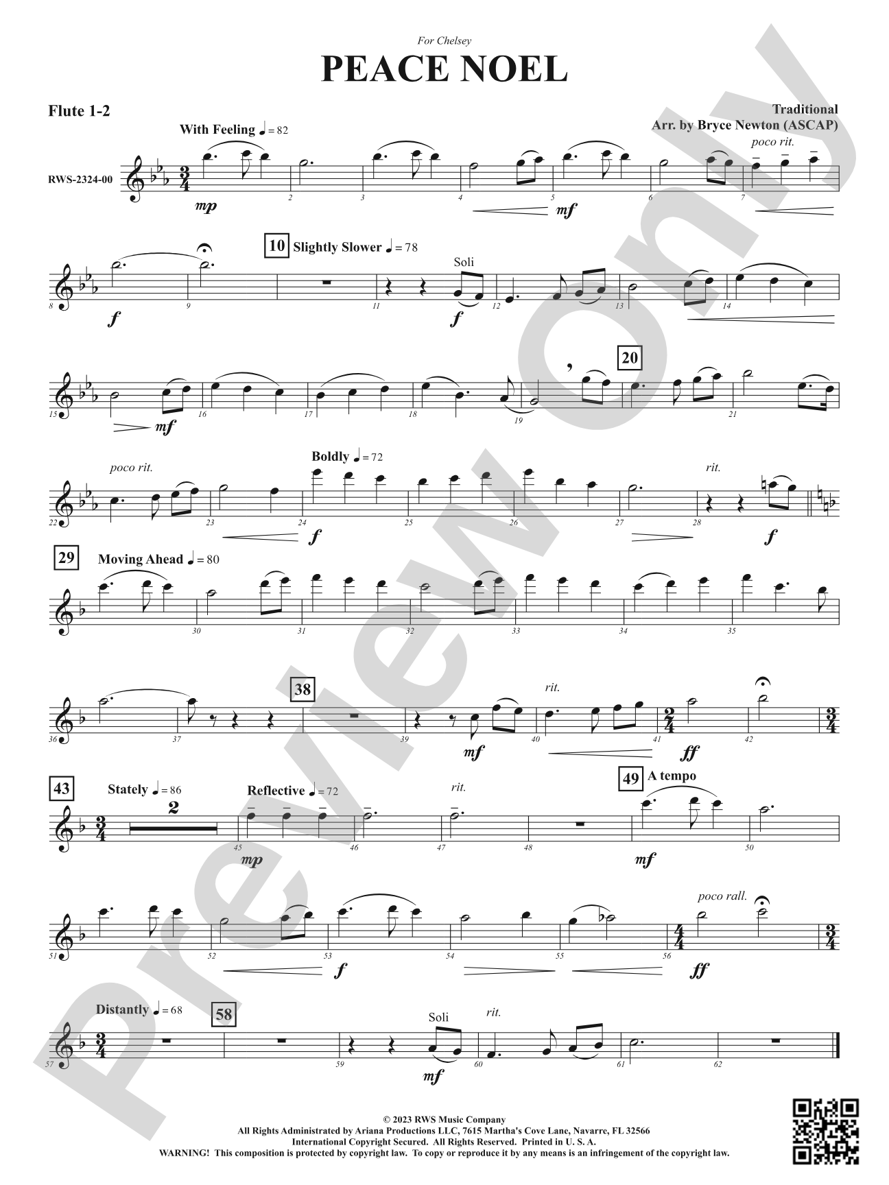 Peace Noel: 1st & 2nd Flute