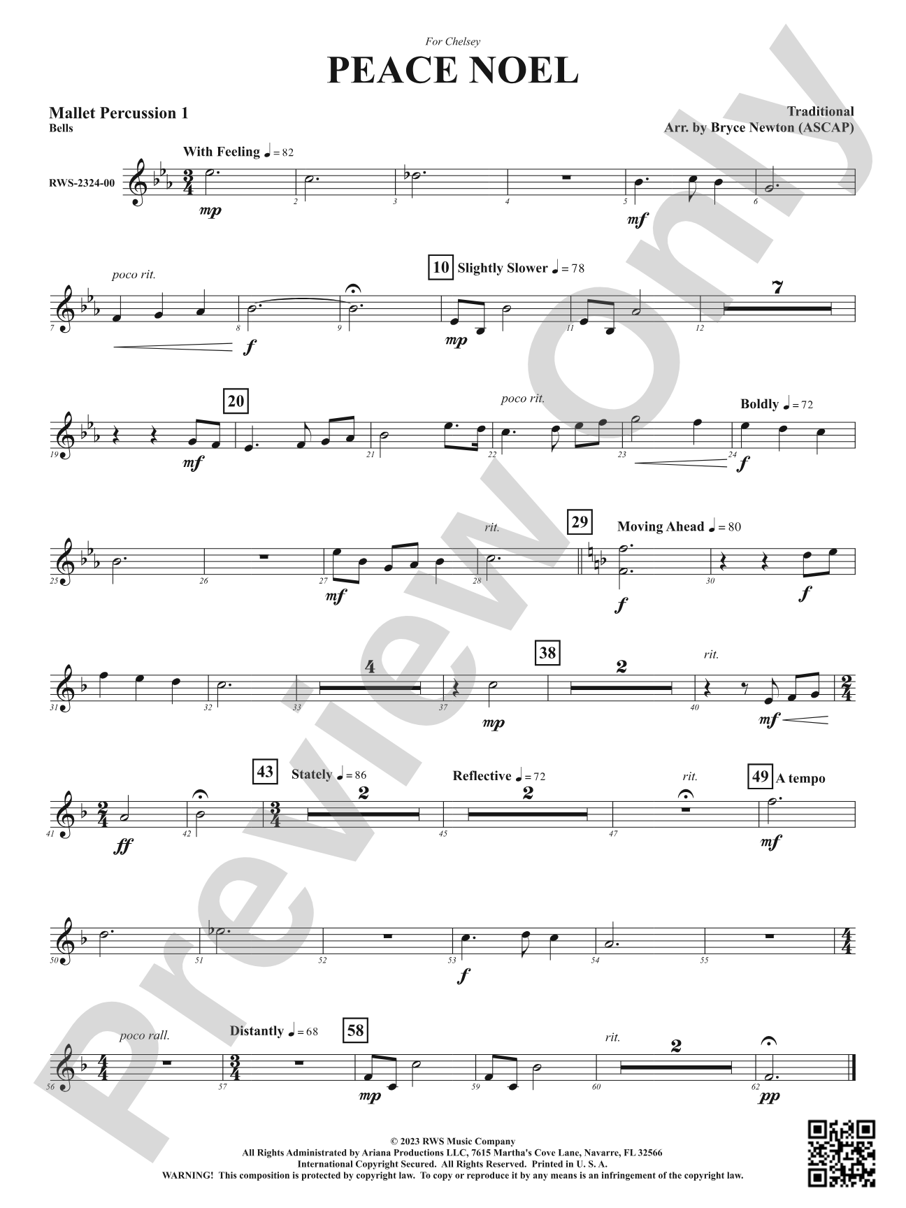 Peace Noel: 1st Mallet Percussion