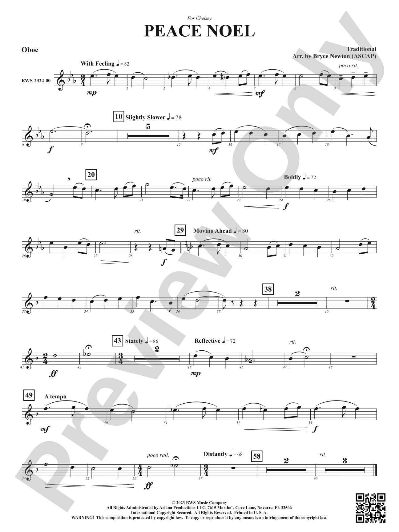 Peace Noel: Oboe
