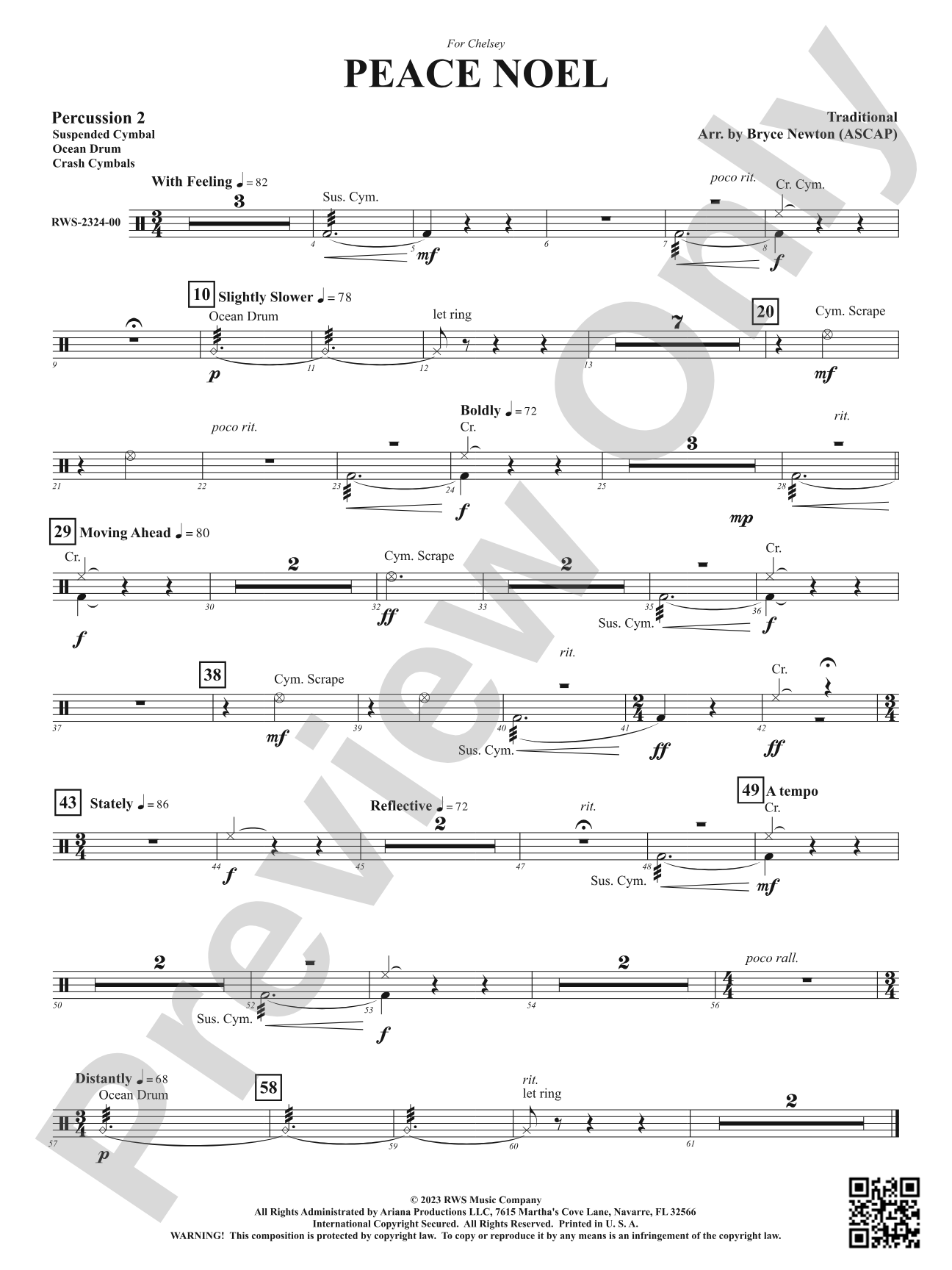 Peace Noel: 2nd Percussion
