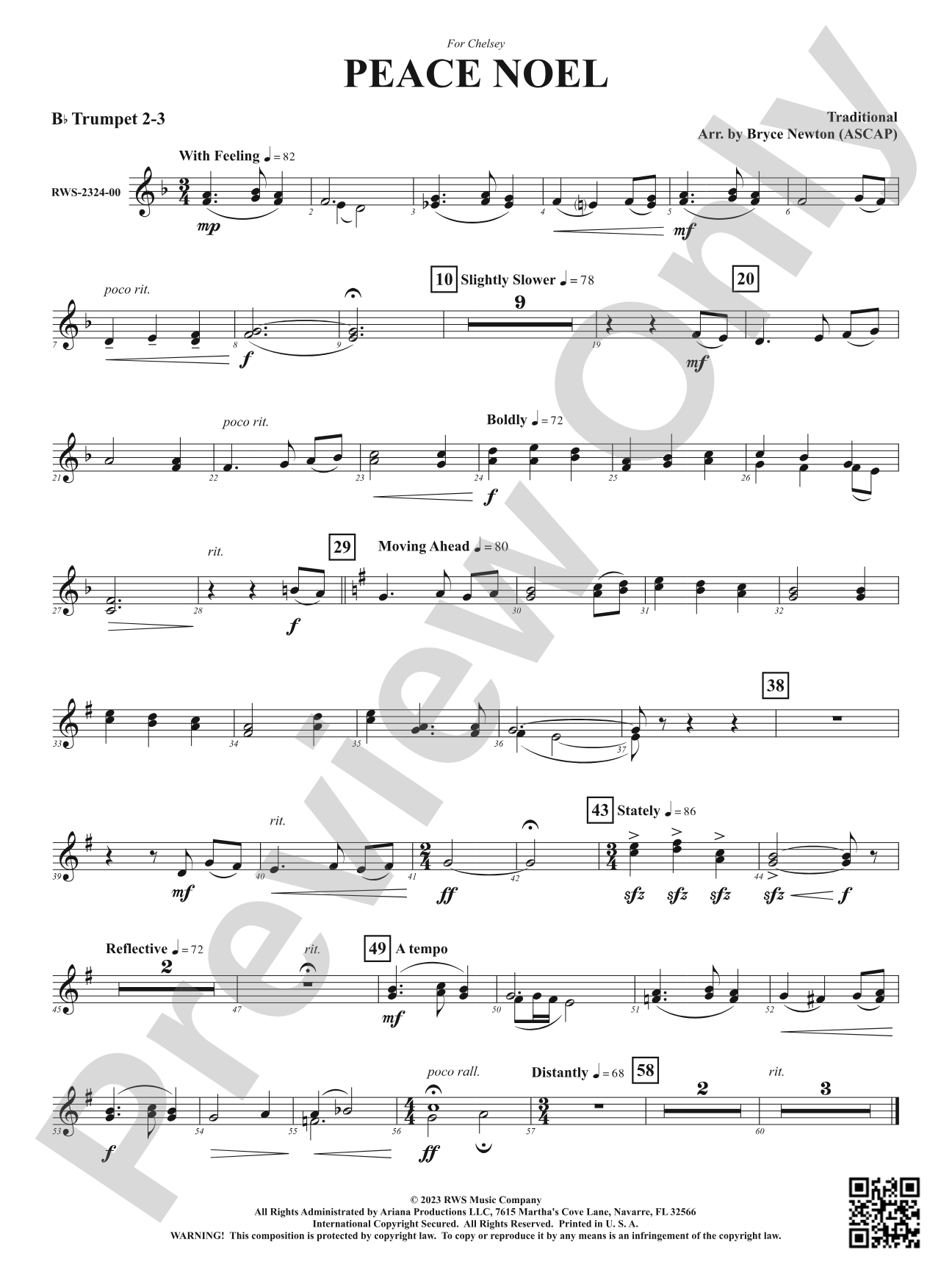 Peace Noel: 2nd & 3rd Trumpet