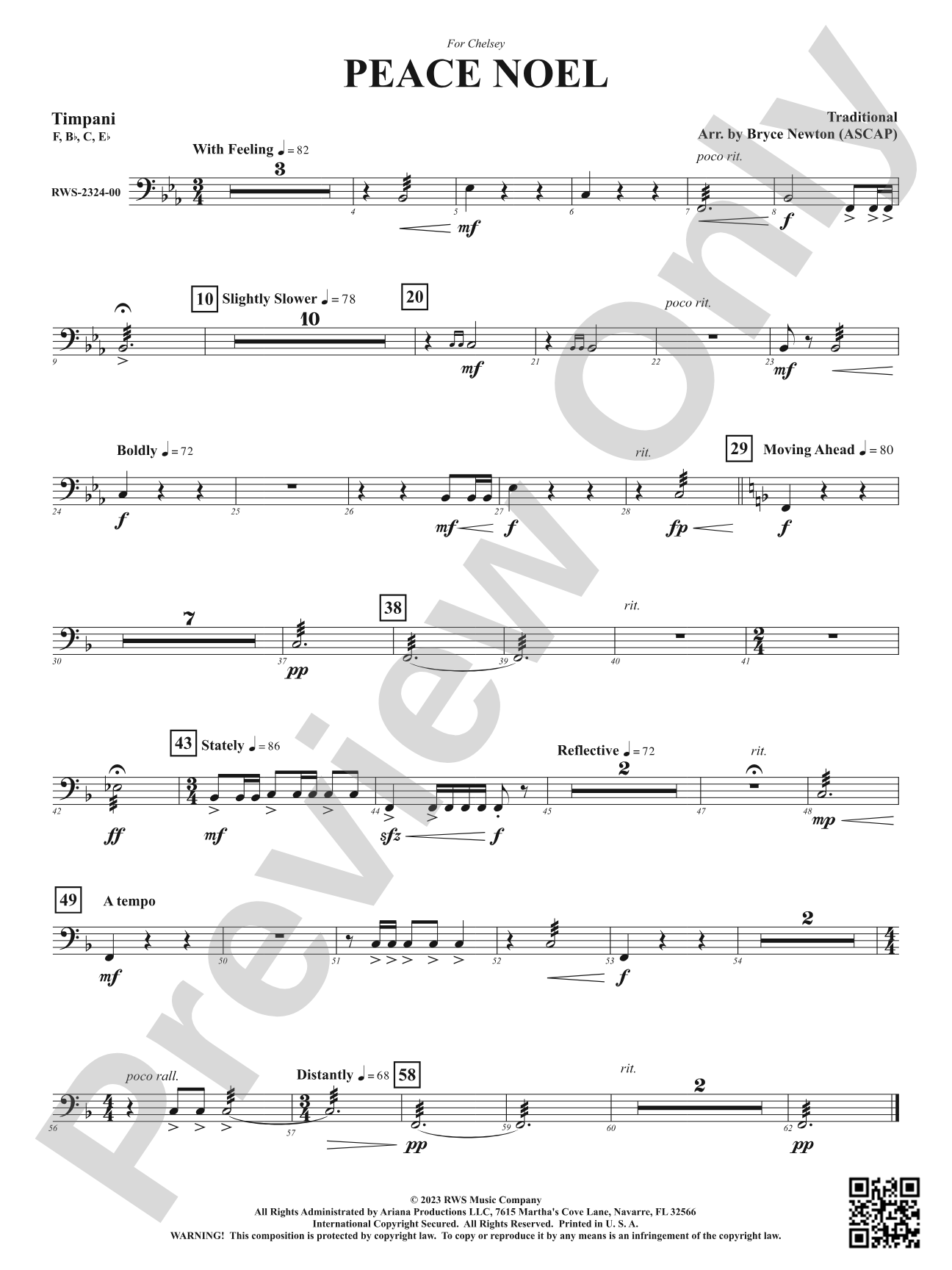 Peace Noel: Timpani