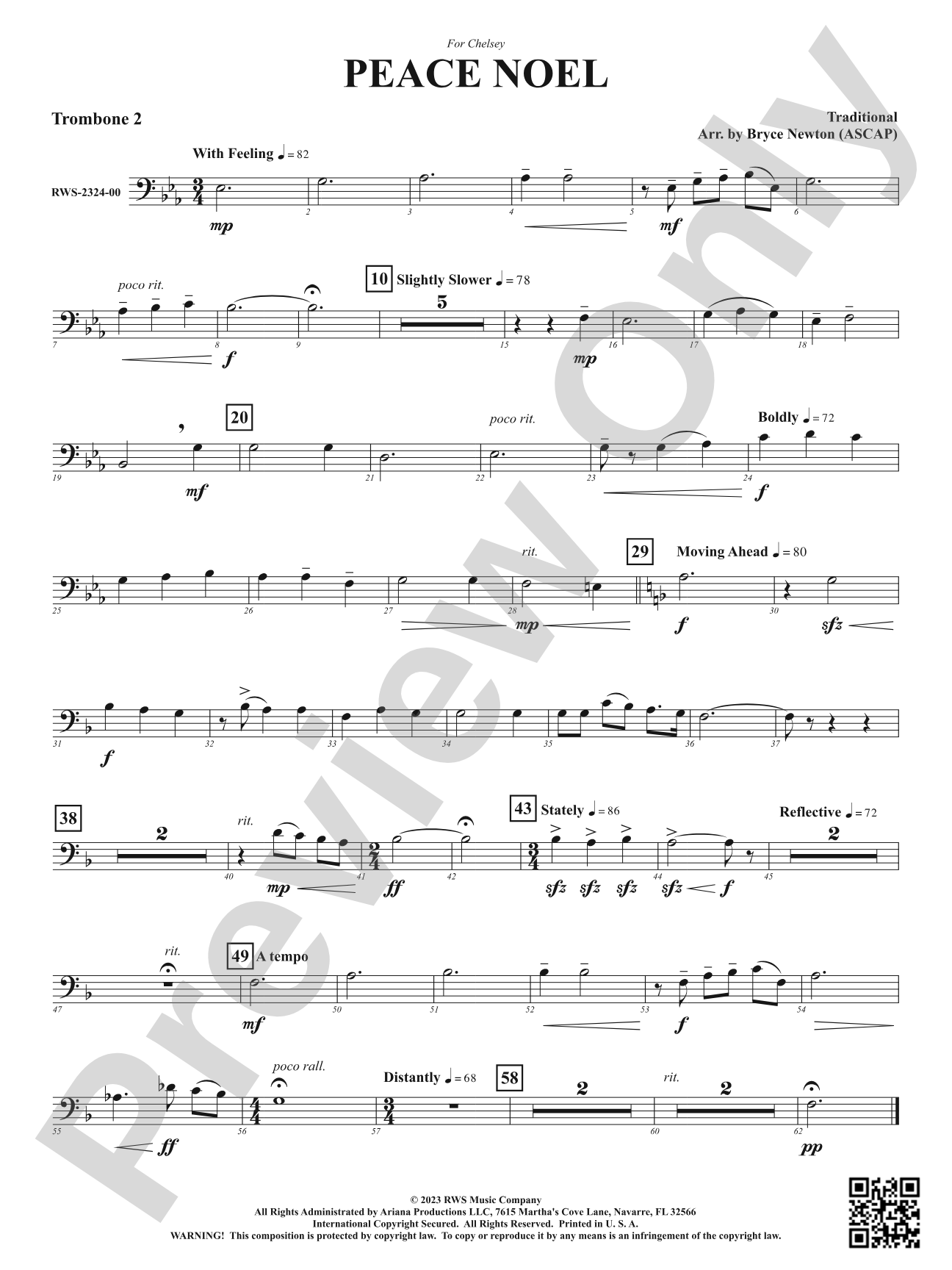 Peace Noel: 2nd Trombone