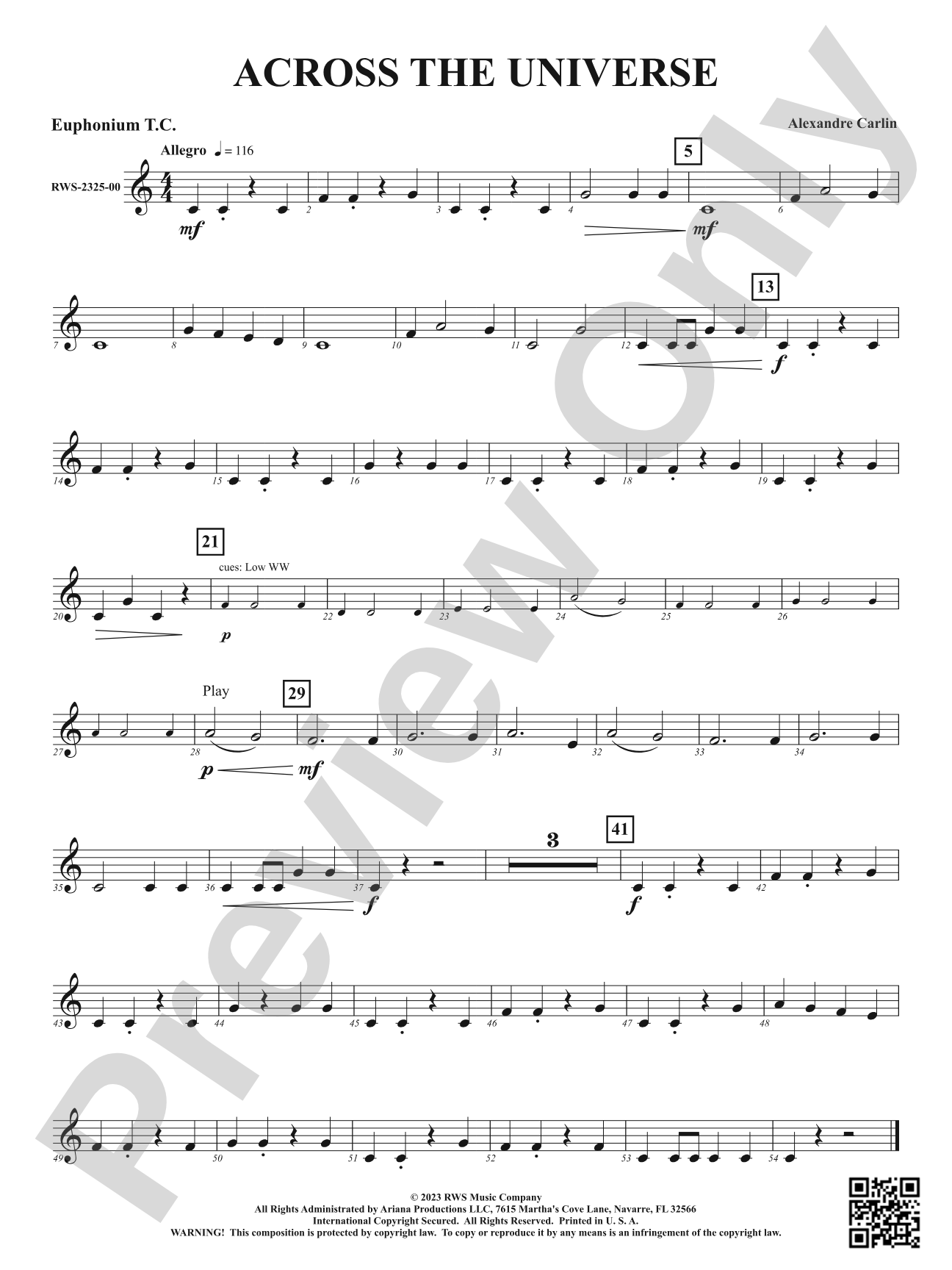 Across the Universe: Baritone T.C.