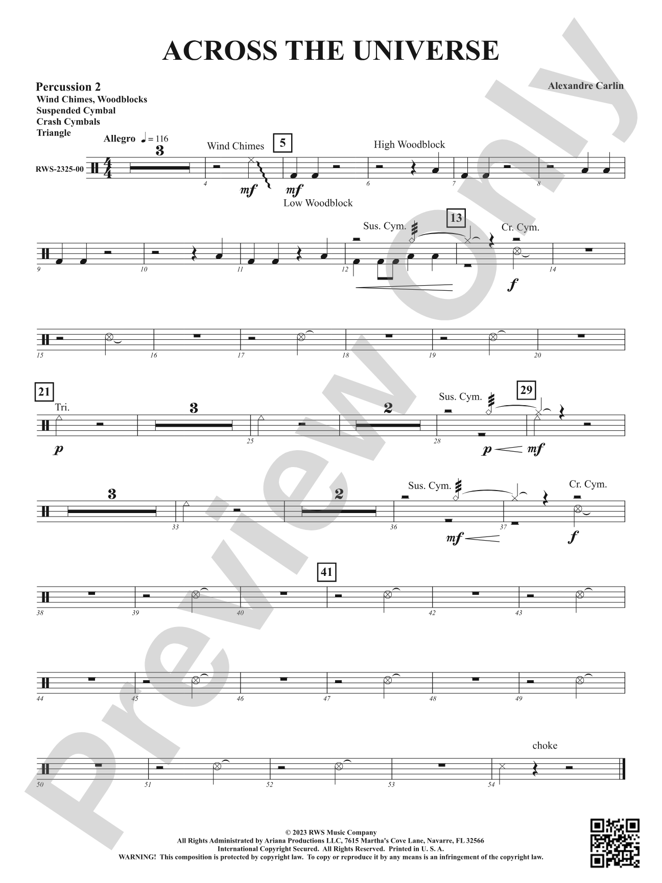 Across the Universe: 2nd Percussion