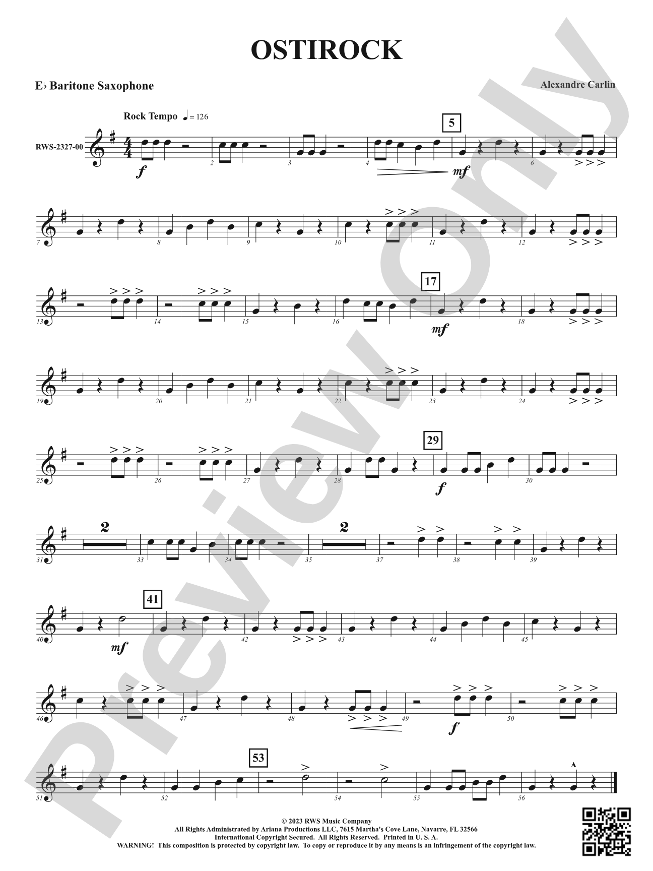 Ostirock: E-flat Baritone Saxophone