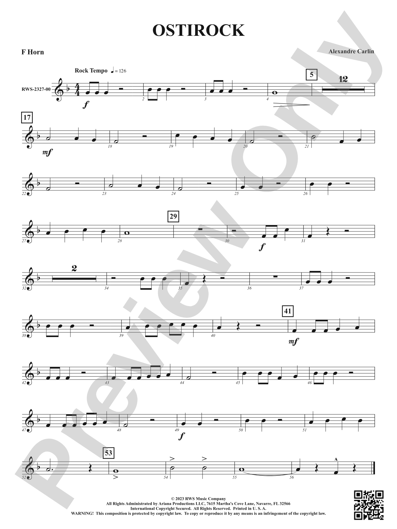 Ostirock: 1st F Horn