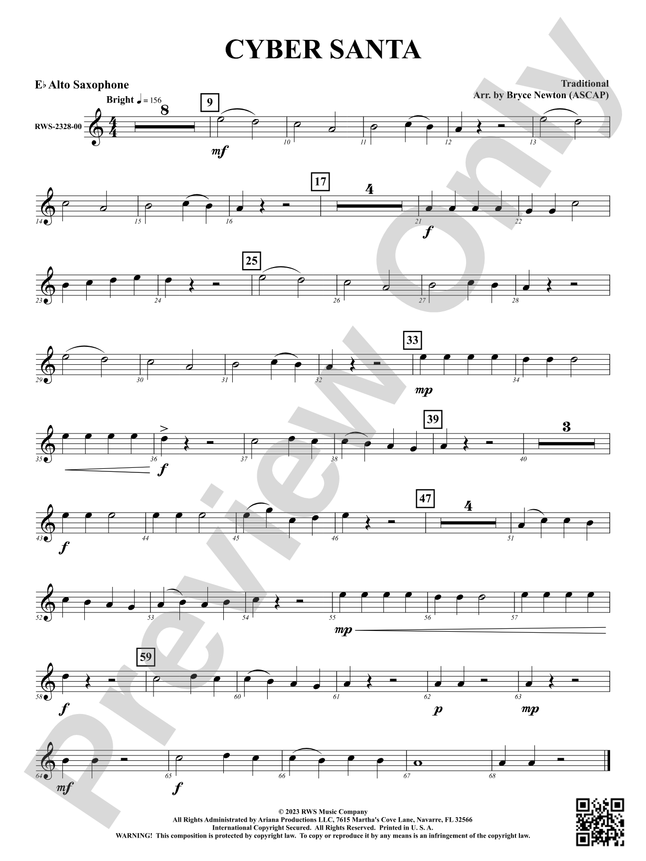 Cyber Santa: 1st E-flat Alto Saxophone