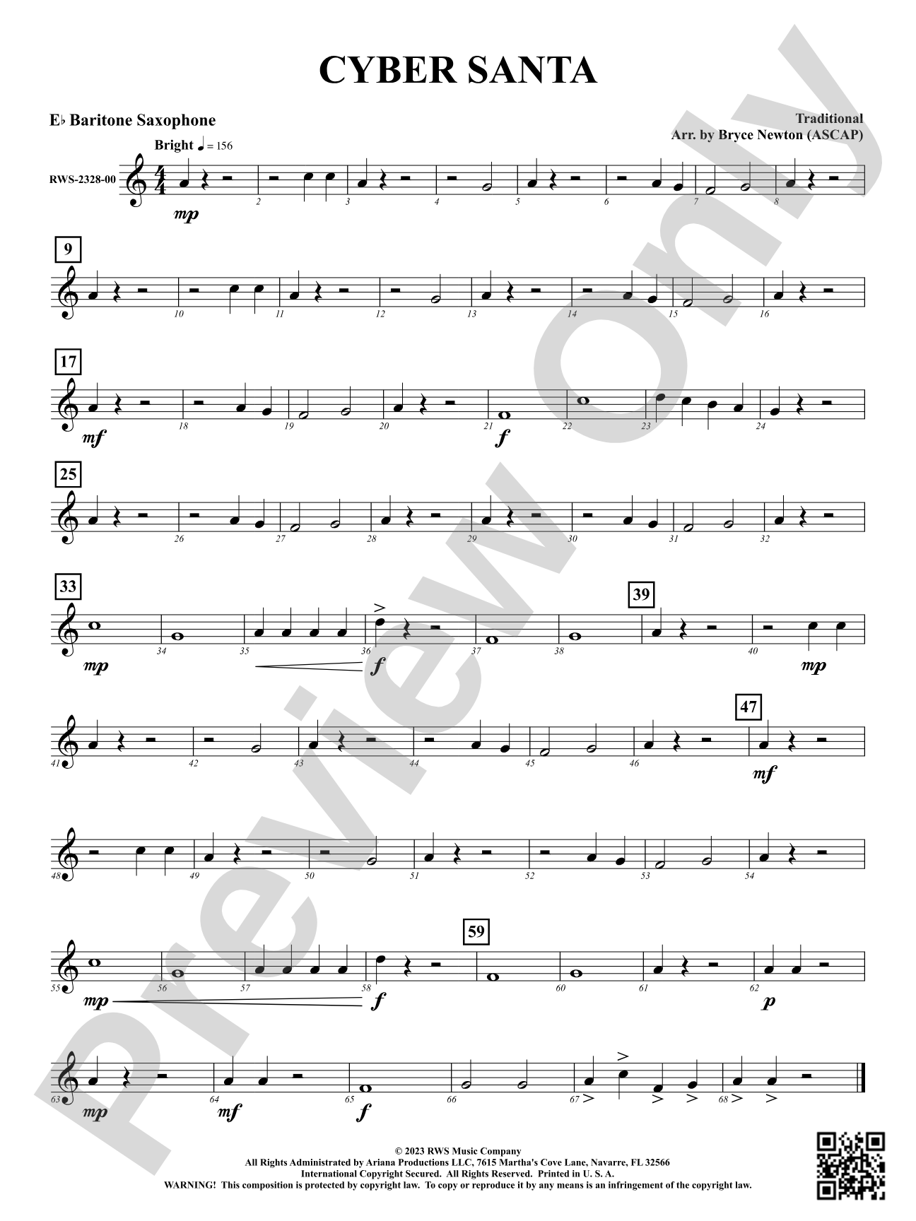 Cyber Santa: E-flat Baritone Saxophone