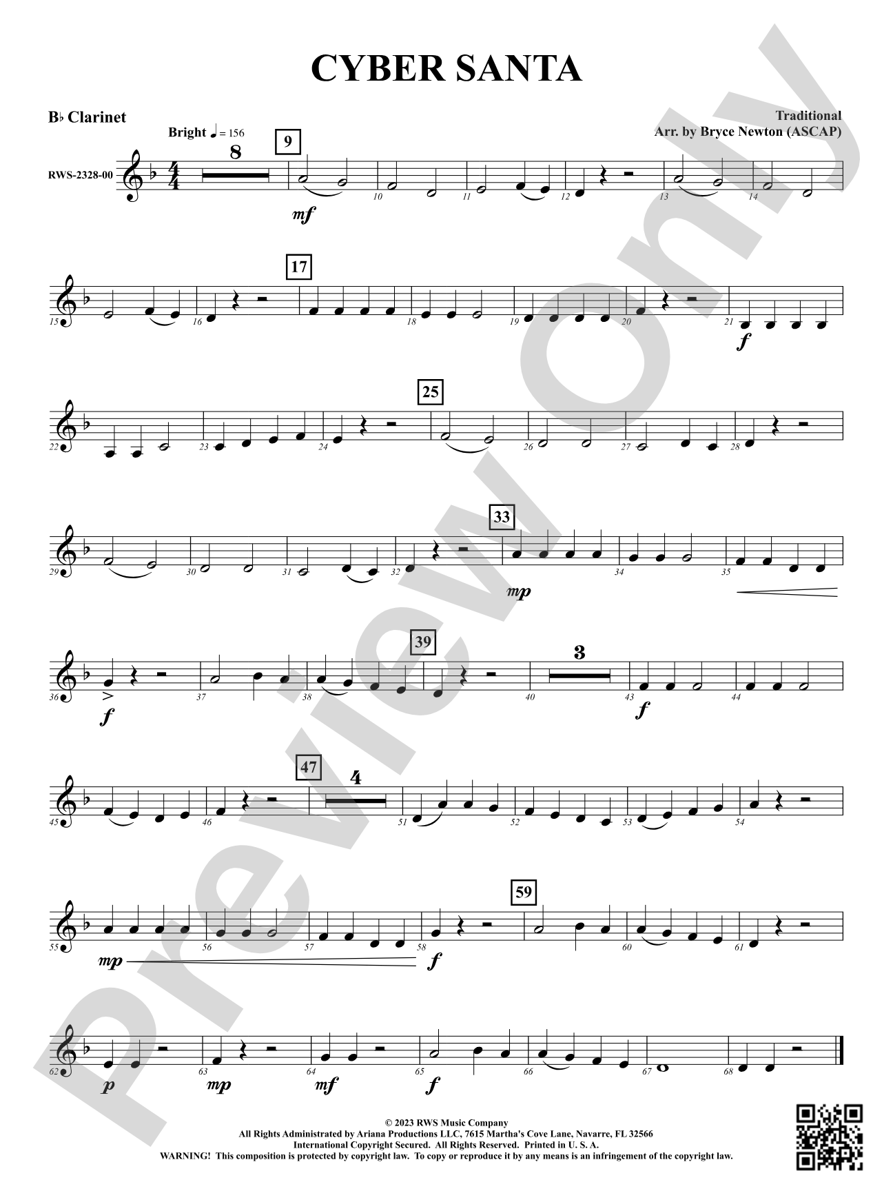 Cyber Santa: 1st B-flat Clarinet