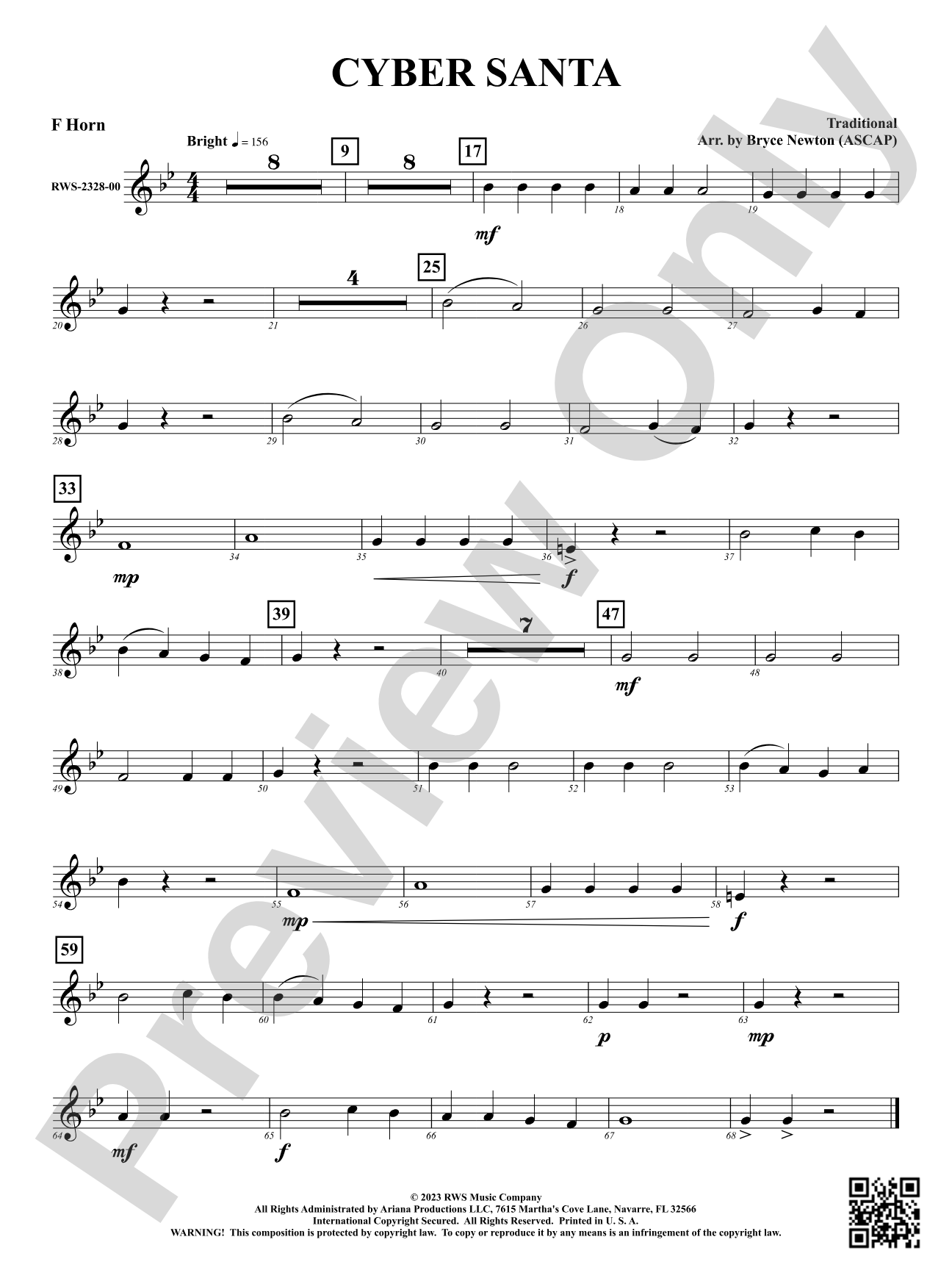 Cyber Santa: 1st F Horn