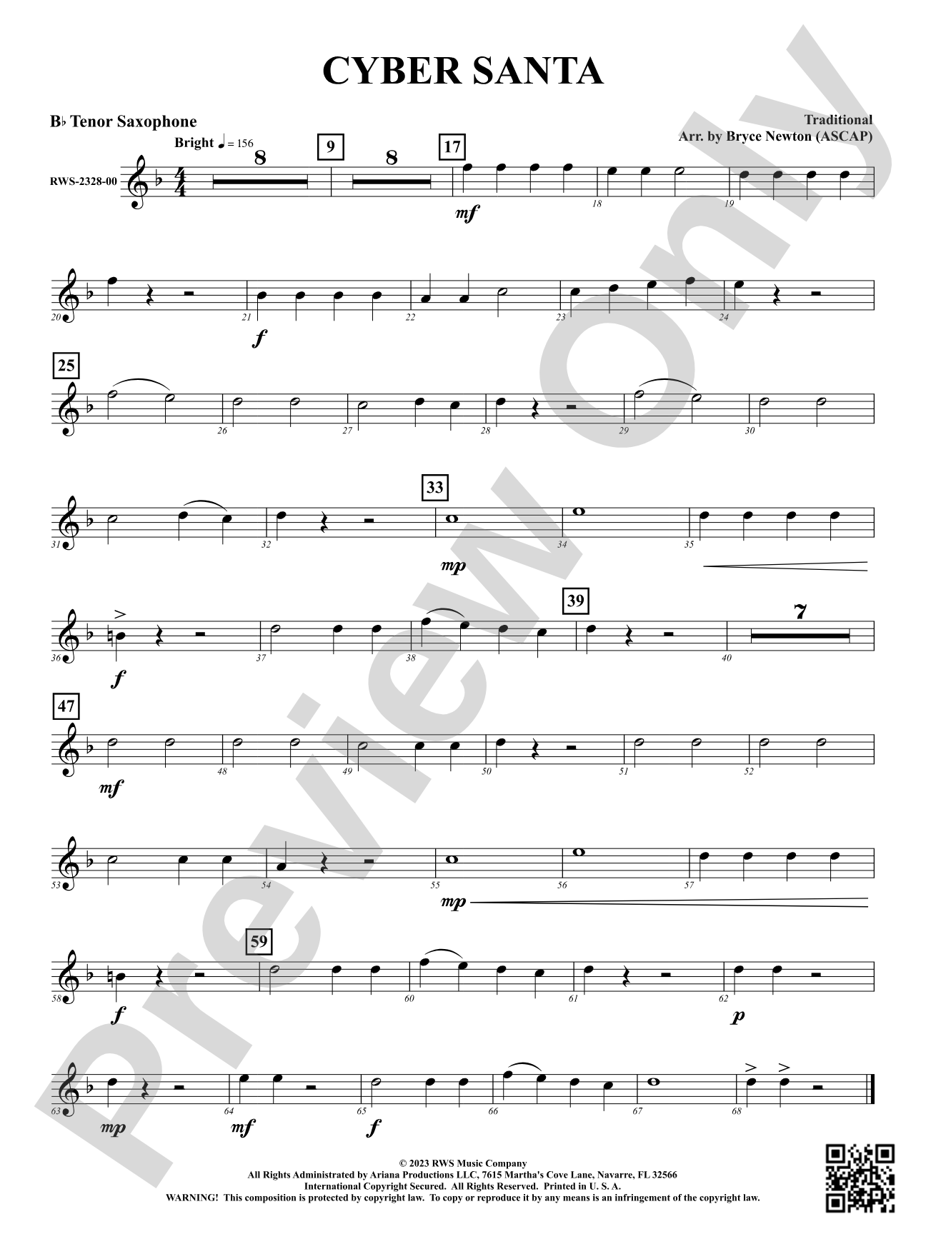 Cyber Santa: B-flat Tenor Saxophone