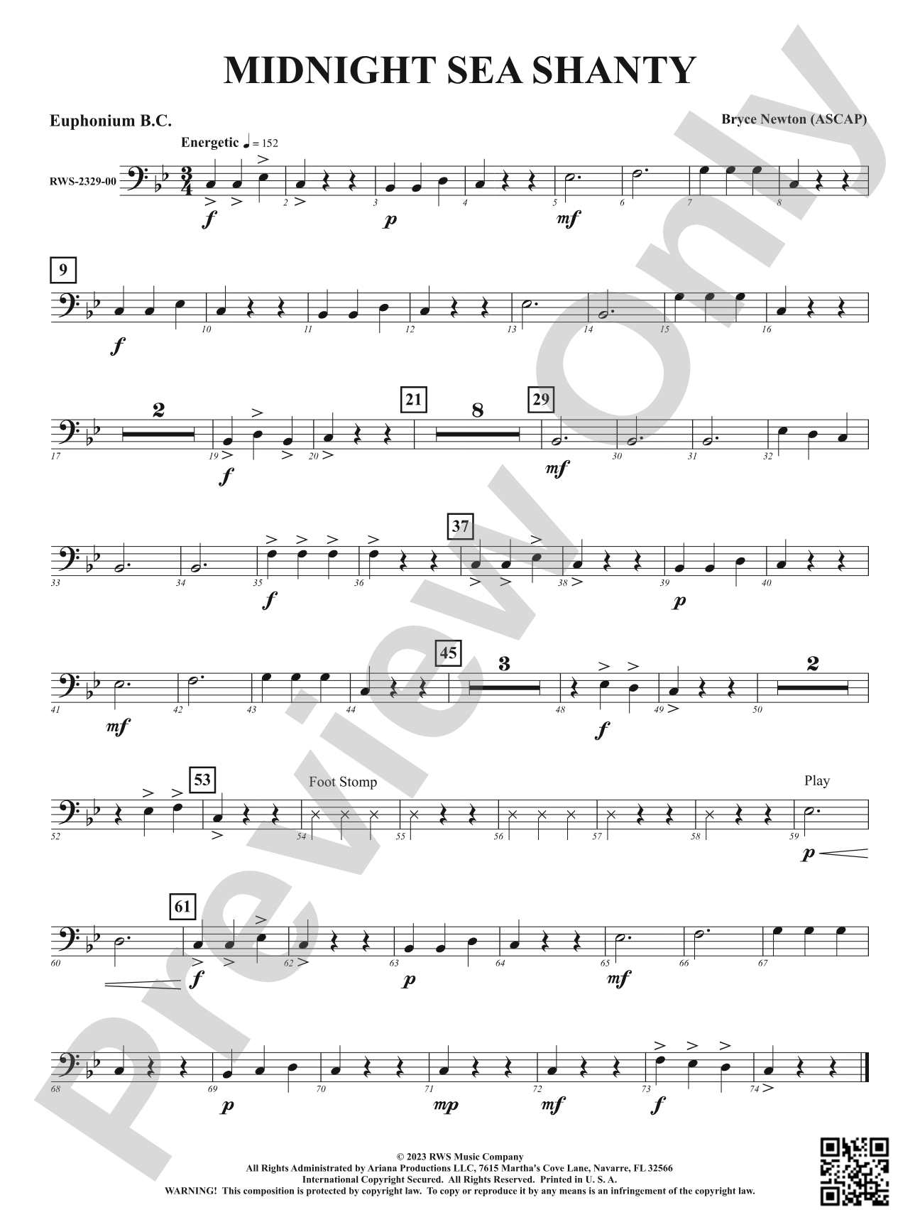 Midnight Sea Shanty: Baritone B.C.