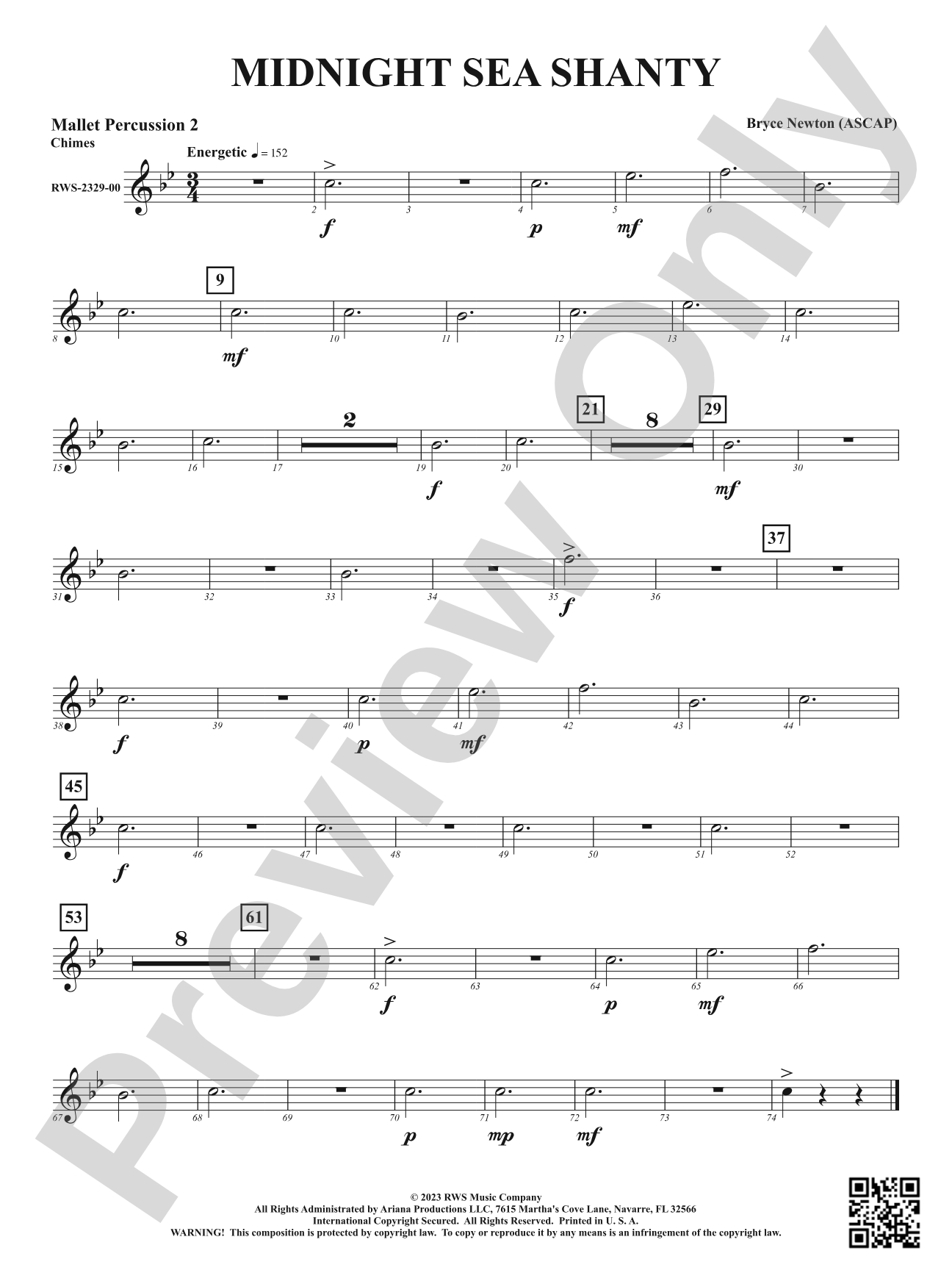 Midnight Sea Shanty: 2nd Mallet Percussion