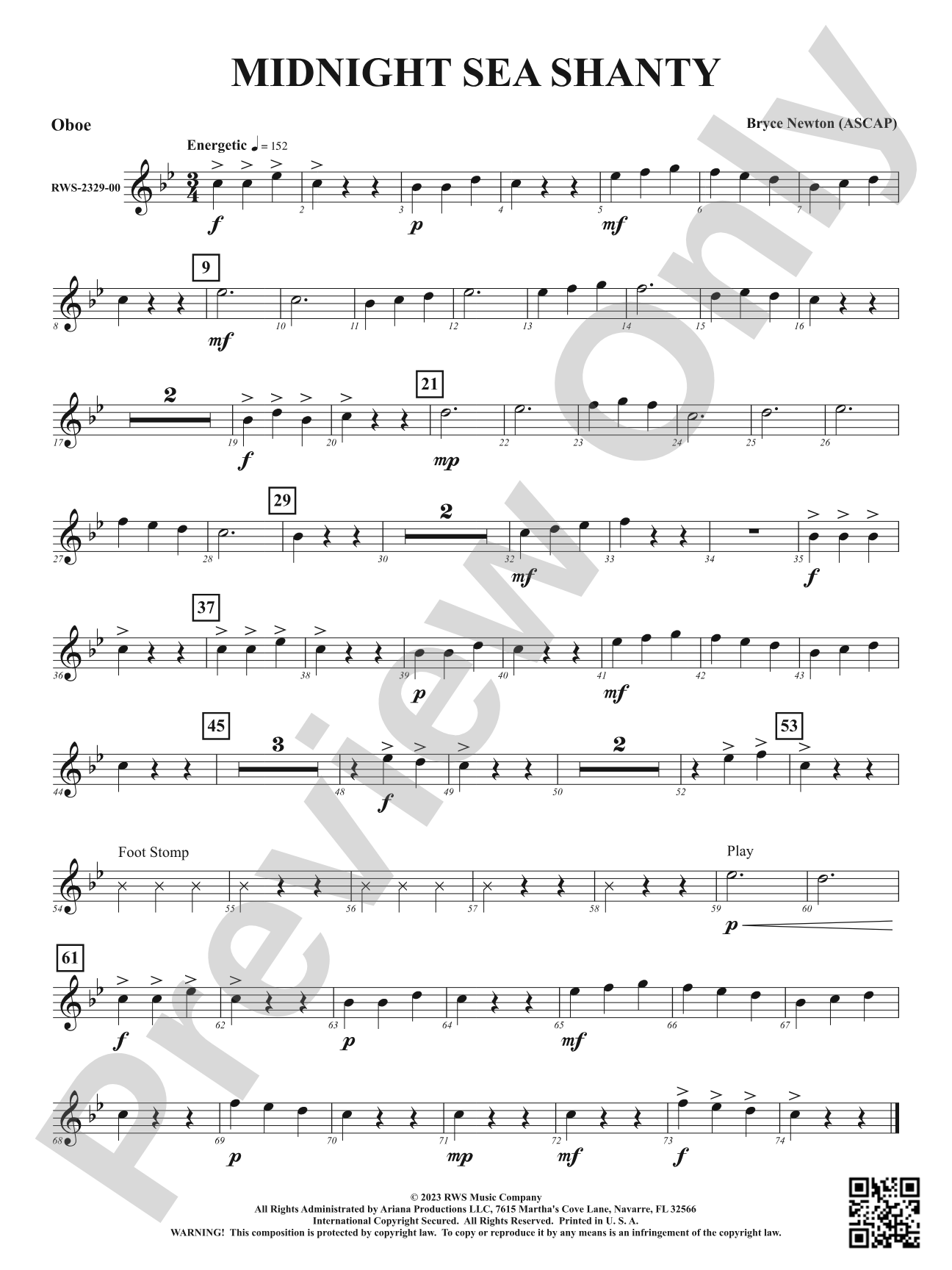 Midnight Sea Shanty: Oboe