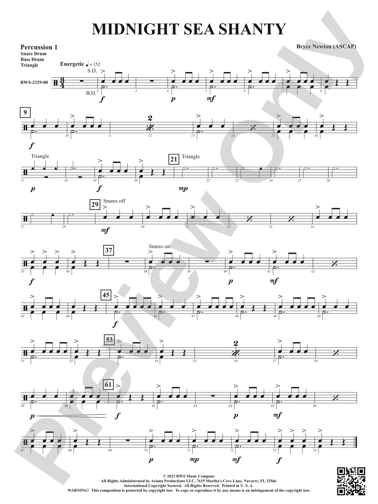 Midnight Sea Shanty: 1st Percussion