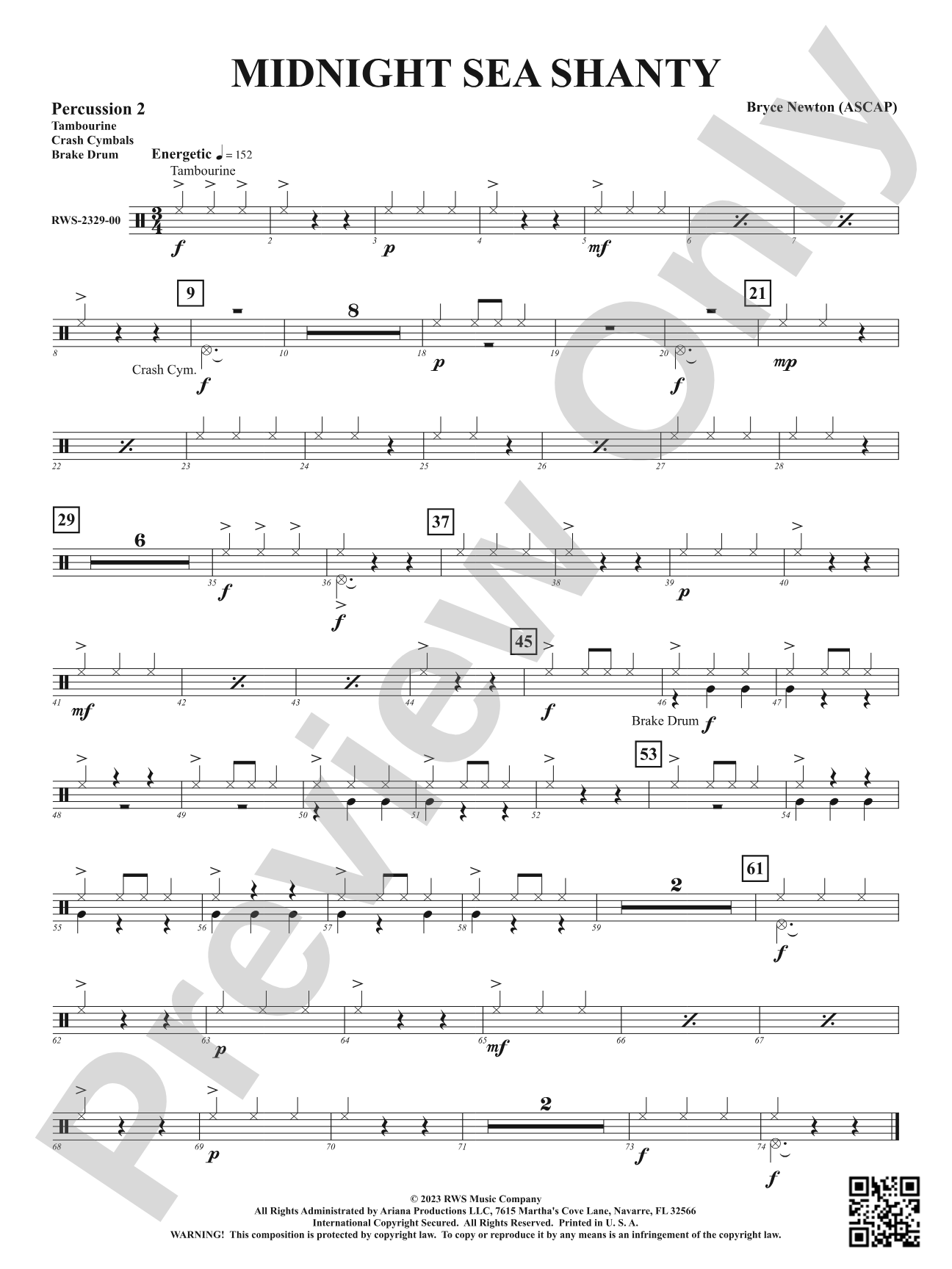 Midnight Sea Shanty: 2nd Percussion