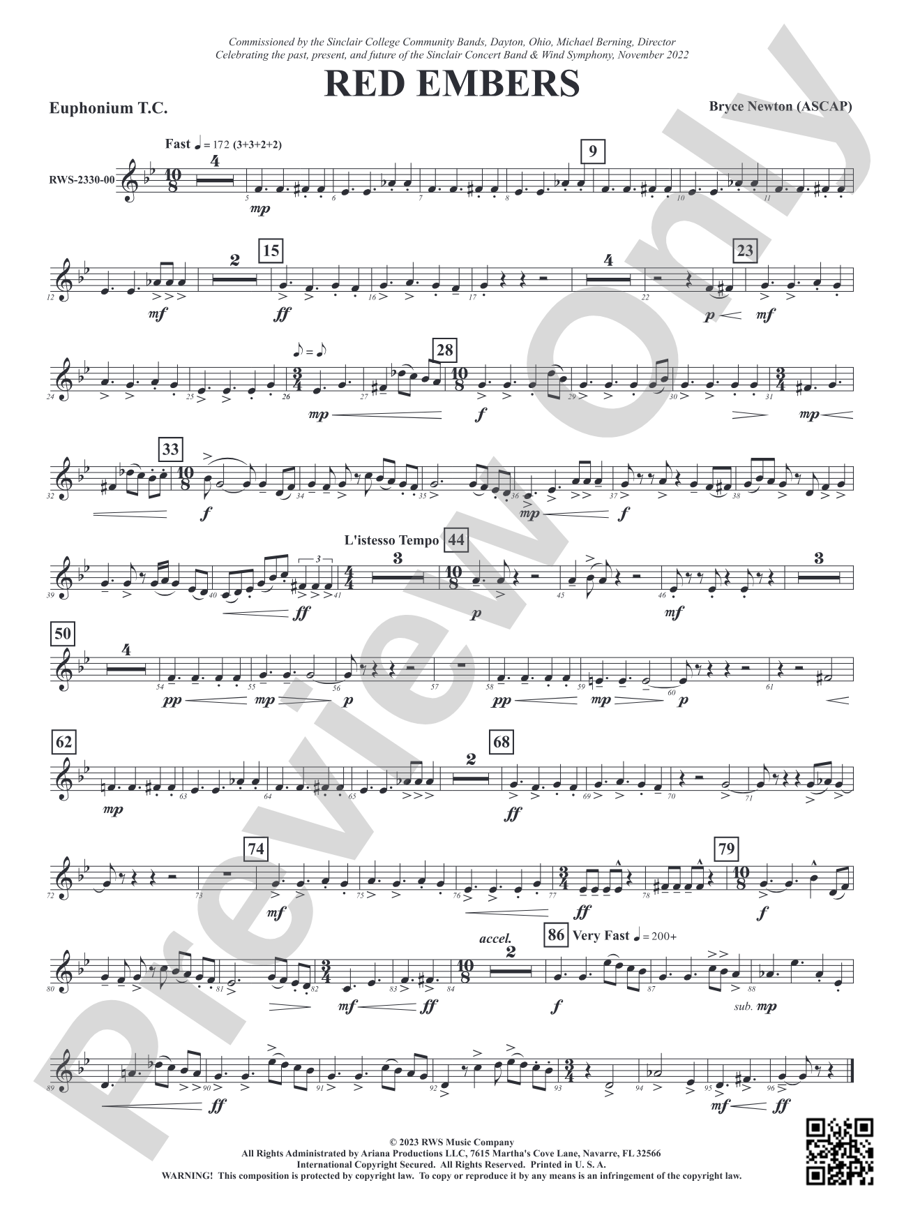 Red Embers: Baritone T.C.