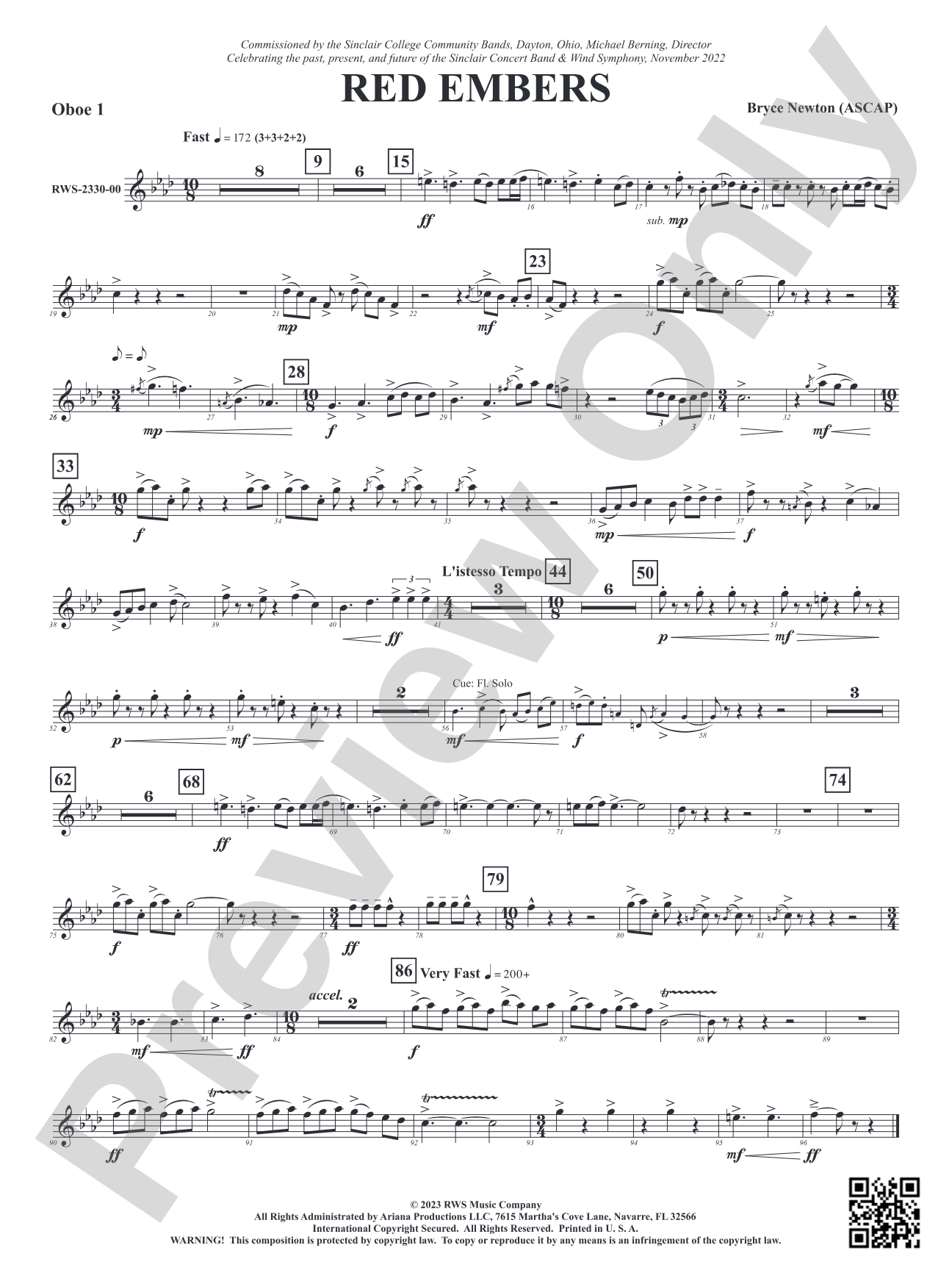 Red Embers: Oboe