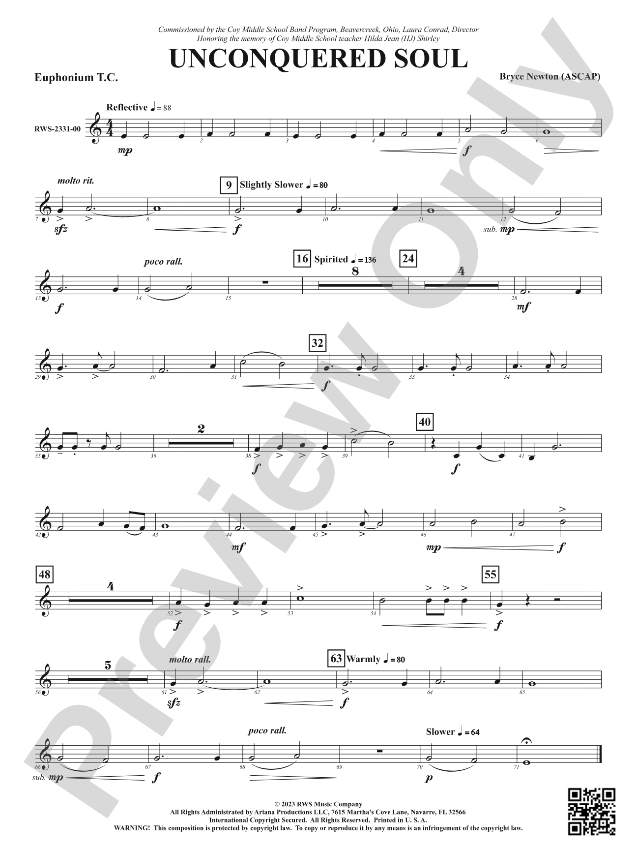 Unconquered Soul: Baritone T.C.