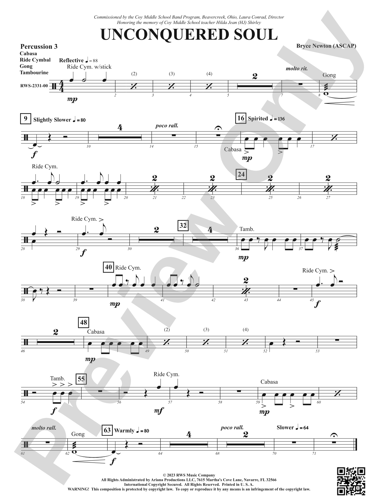Unconquered Soul: 3rd Percussion