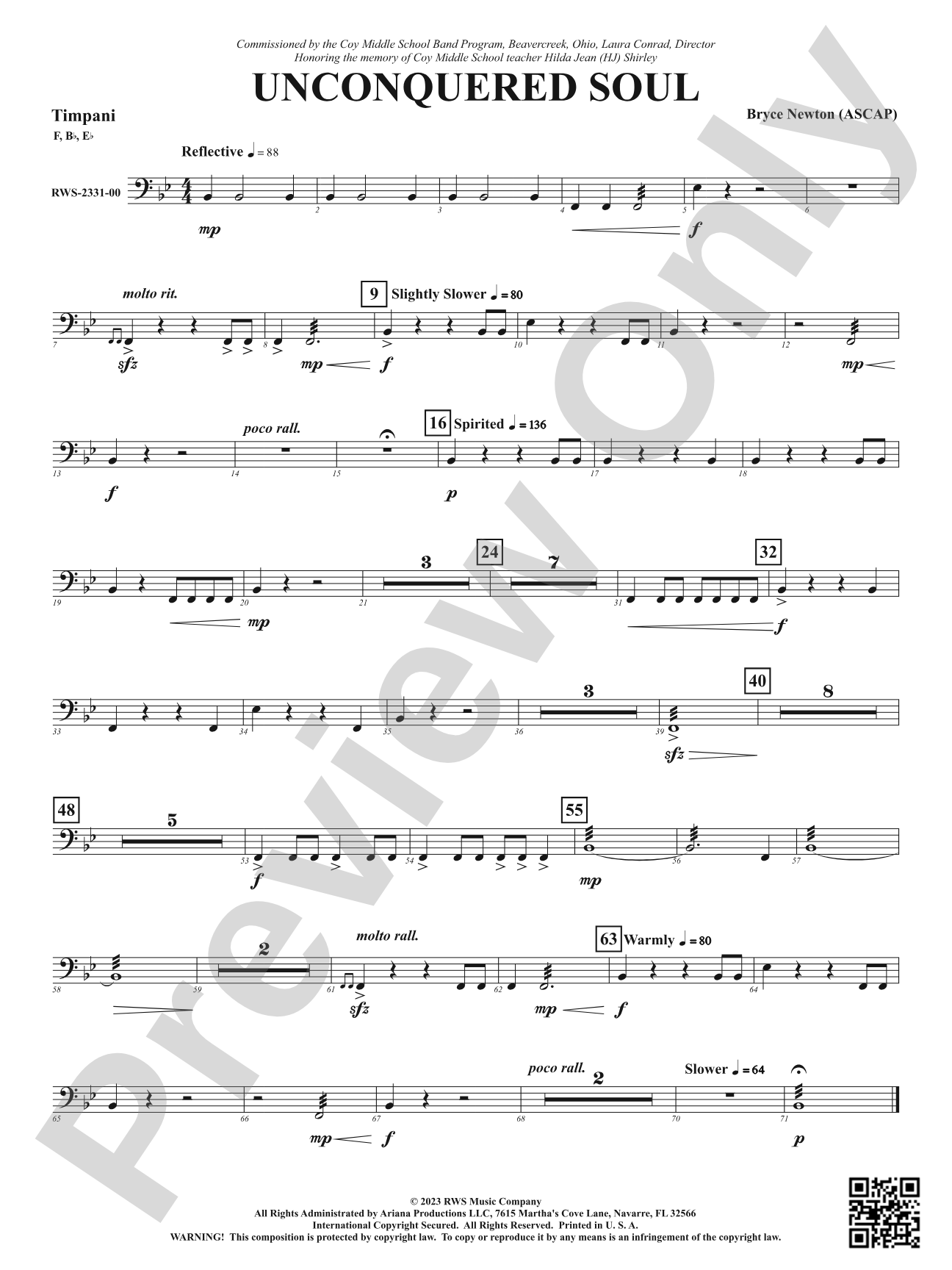 Unconquered Soul: Timpani