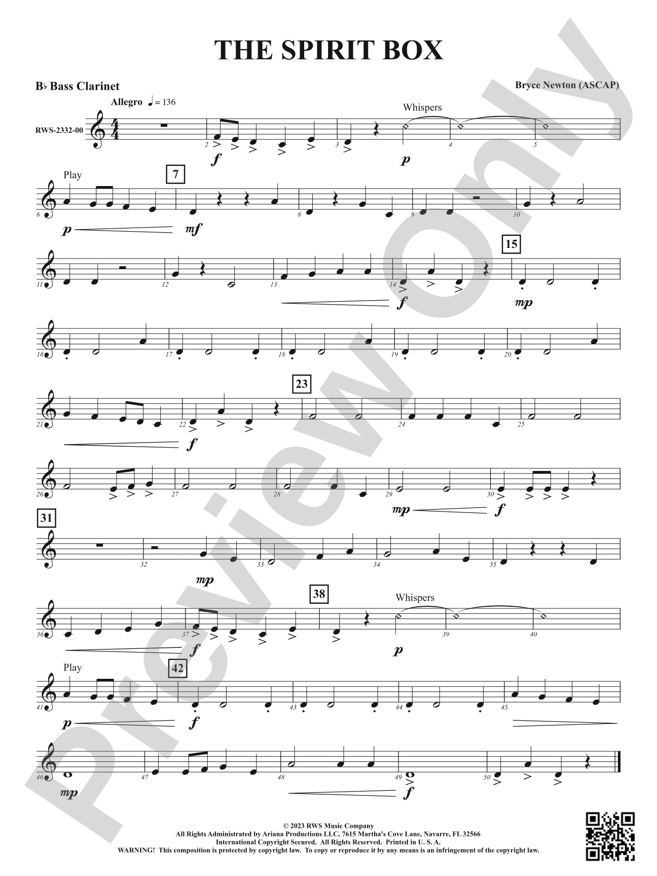 The Spirit Box: B-flat Bass Clarinet