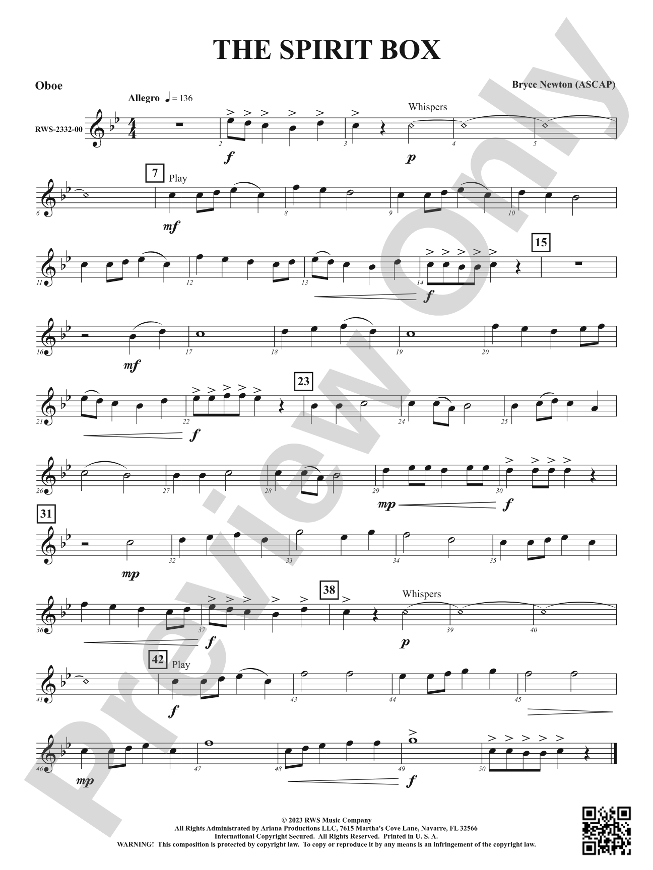 The Spirit Box: Oboe