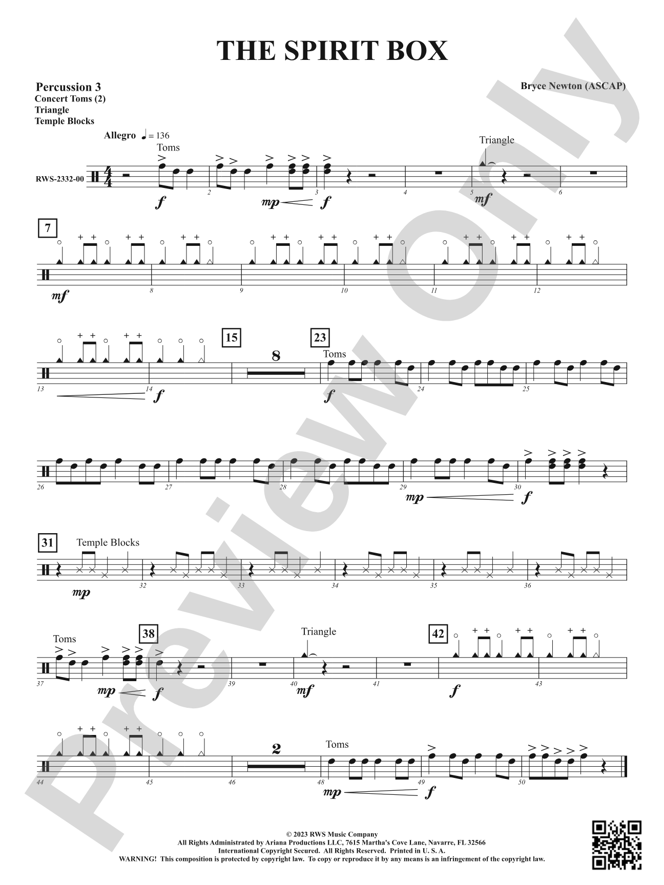 The Spirit Box: 3rd Percussion